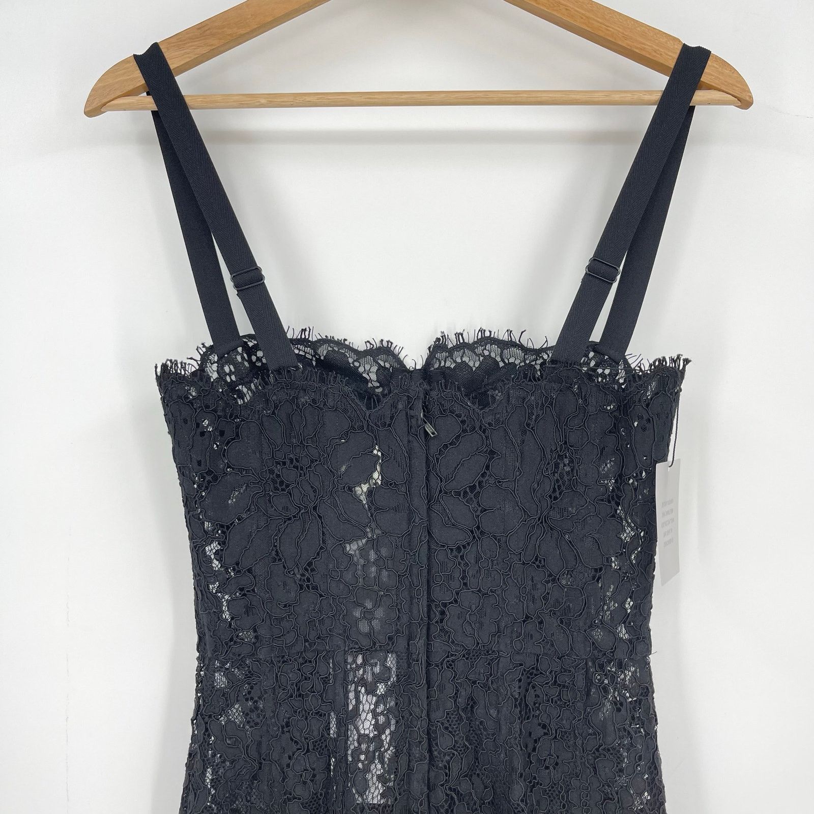 HELSA | NWT The Lace Column Dress in Black Midi XS