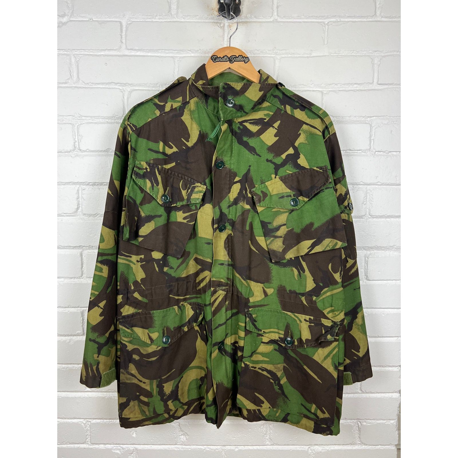 Vintage Vintage 90s British Army Woodland Camoflauge Smock Combat L Size US L / EU 52-54 / 3 - 1 Thumbnail