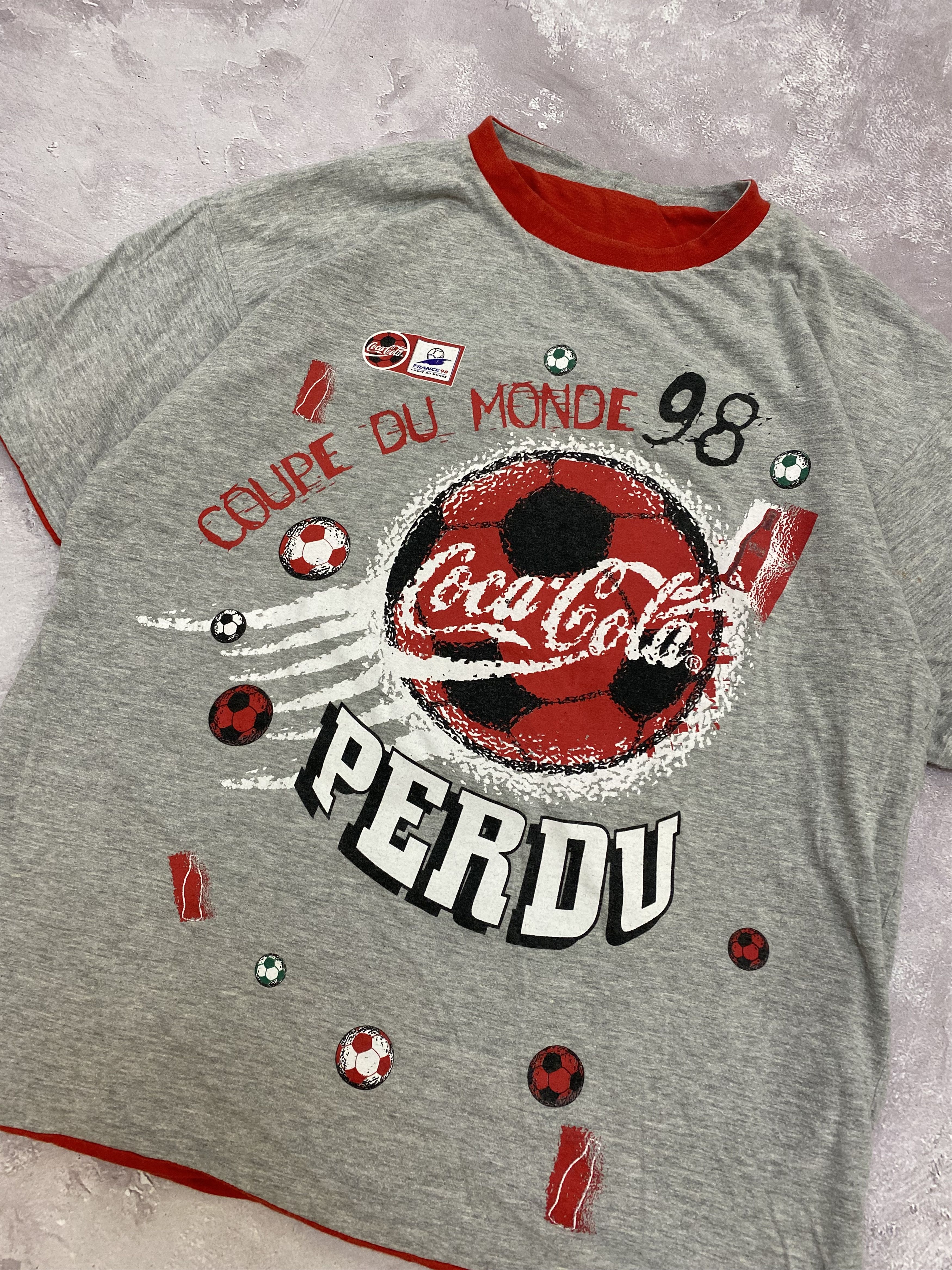 Coca Cola Vintage Coca Cola x FRANCE 98 World Cup Reversible T-Shirt Size US M / EU 48-50 / 2 - 7 Thumbnail