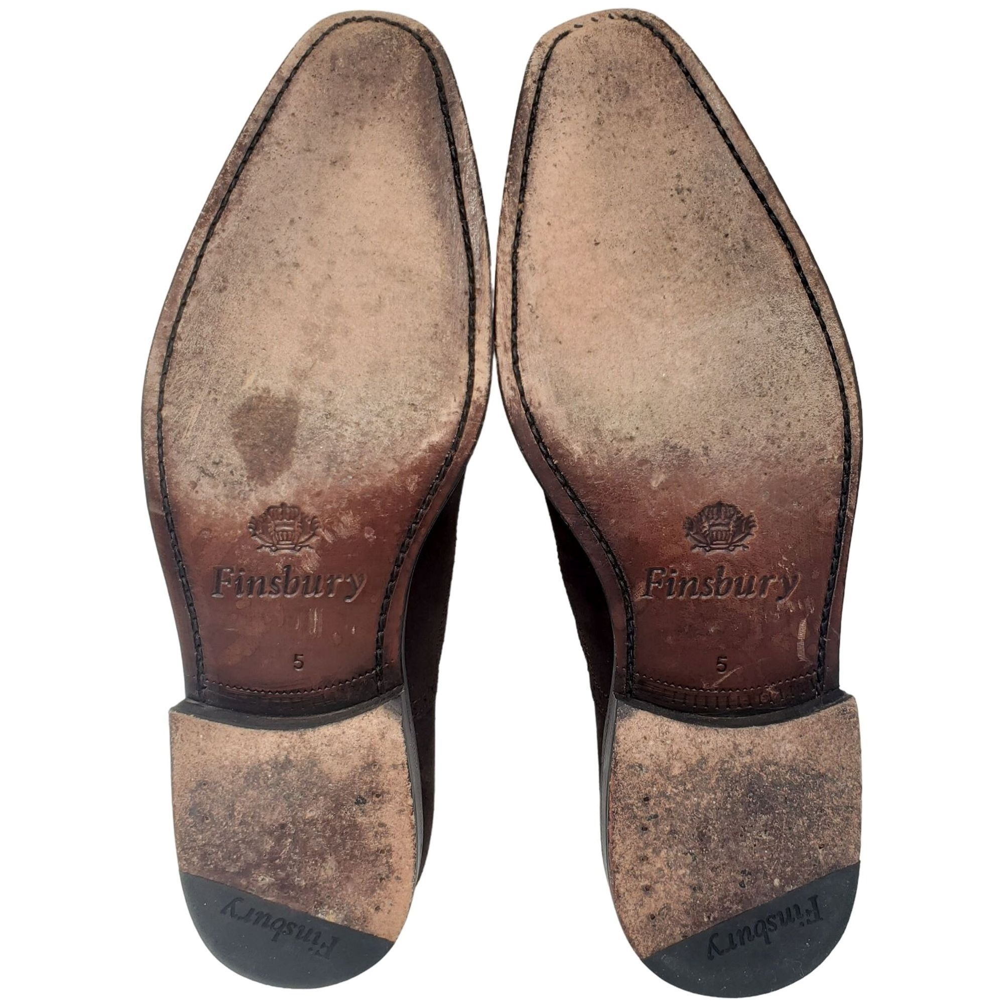 Other UK England Finsbury Dress Shoes Mens 6.5 Brown Suede Leather Size US 6.5 / EU 39-40 - 3 Thumbnail