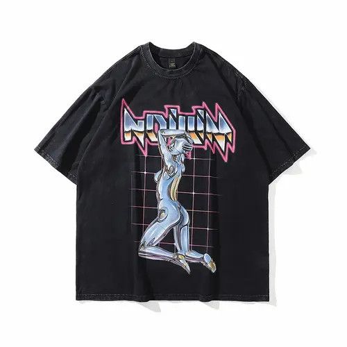 image of Tee Vintage Style Graphic T Shirt in Black, Men's (Size Large)