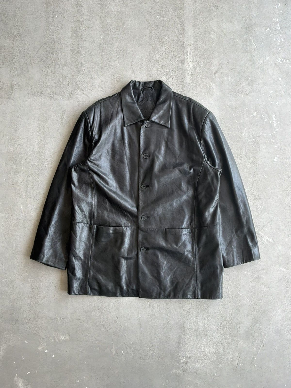 Balenciaga Vintage Balenciaga - Nicolas Ghesquire Era - Leather Coat Size US XL / EU 56 / 4 - 1 Thumbnail
