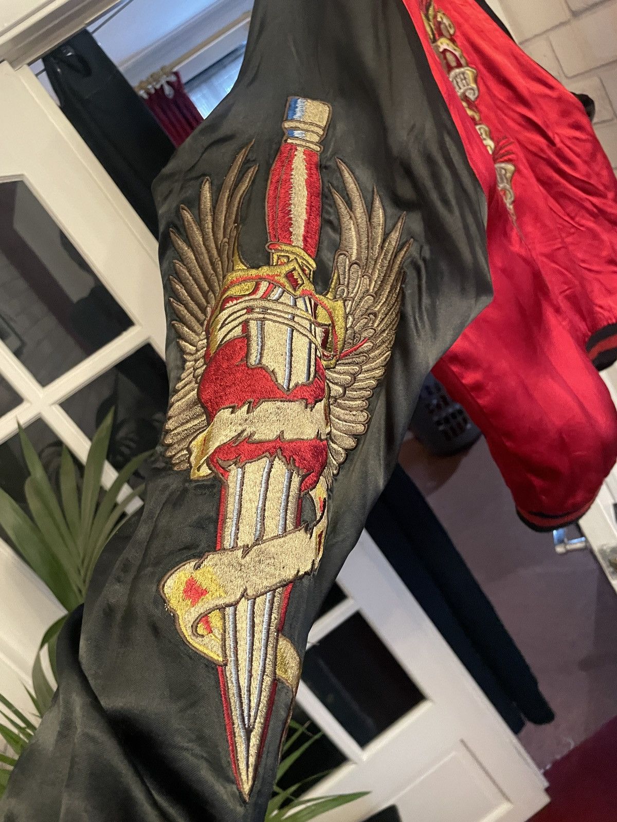 A&G Rock Amal Guessous Reversible Embroidered Sukajan Bomber Jacket Size US M / EU 48-50 / 2 - 6 Thumbnail