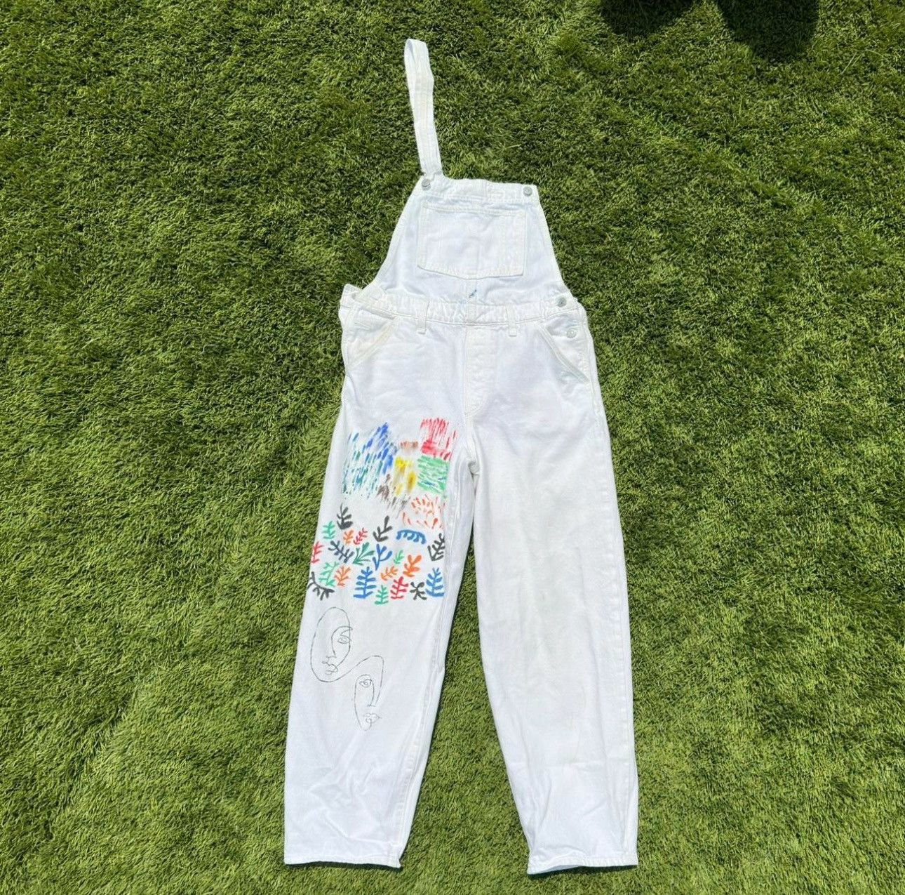 Levi's Vintage Clothing Up-cycled Premium Levi’s Overall (White) - [Size: 30/32] Size US 28 / EU 44 - 1 Thumbnail