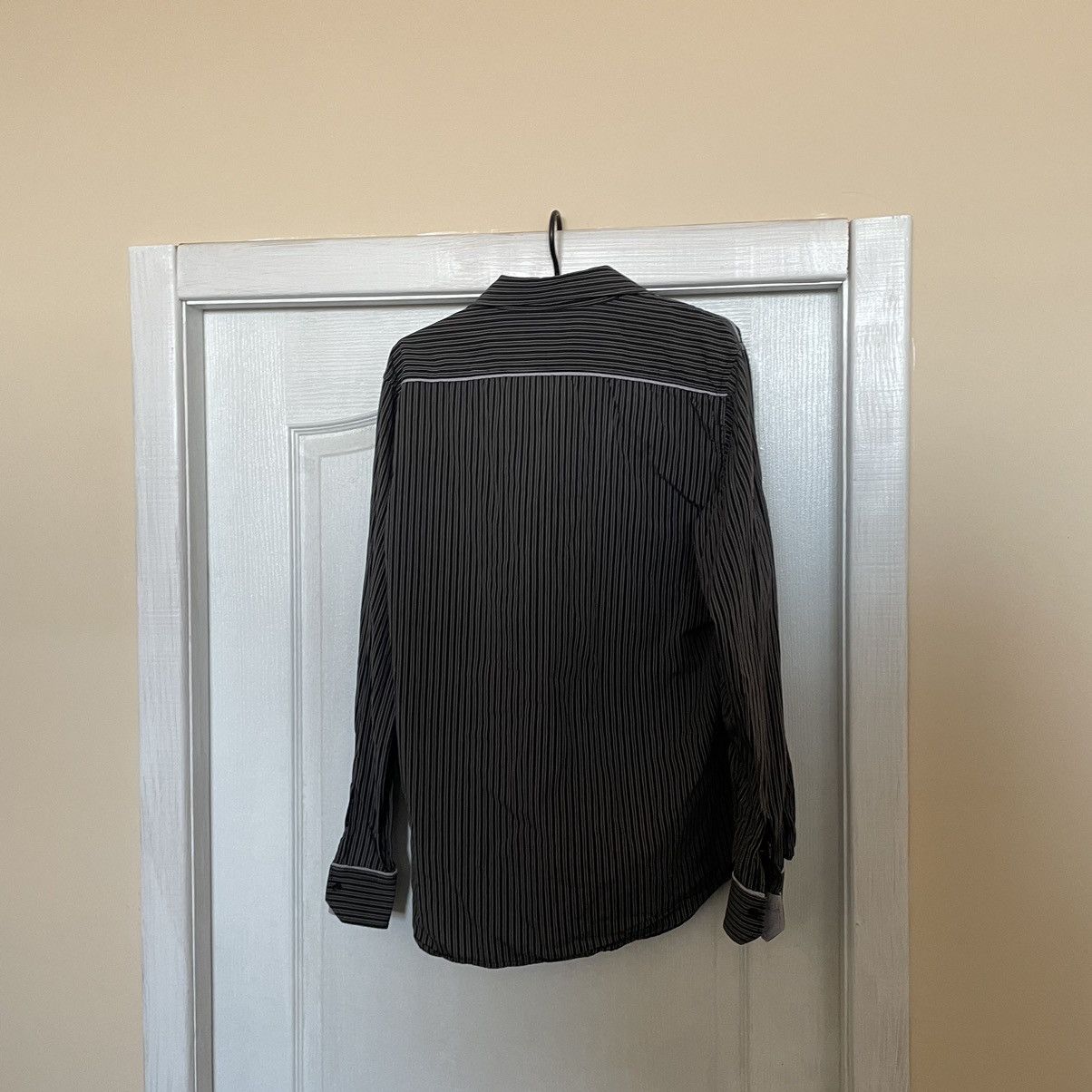 Gucci × Tom Ford × Vintage Gucci by Tom Ford black striped Gray Dress Shirt 90s Size US XL / EU 56 / 4 - 7 Thumbnail