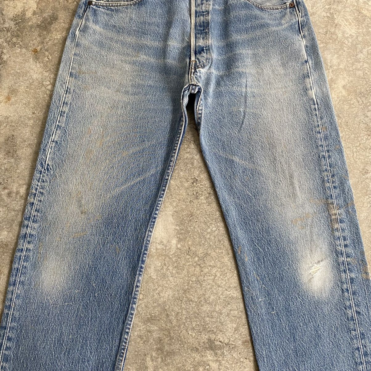 Levi's Vintage 1996 Levis 501 Faded Stonewashed Blue Denim Jeans Size US 35 - 5 Thumbnail
