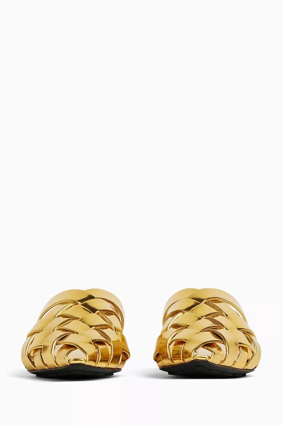 Bottega Veneta o1n1vont0325 Alfie Slippers in Gold Size US 8 / IT 38 - 3 Thumbnail