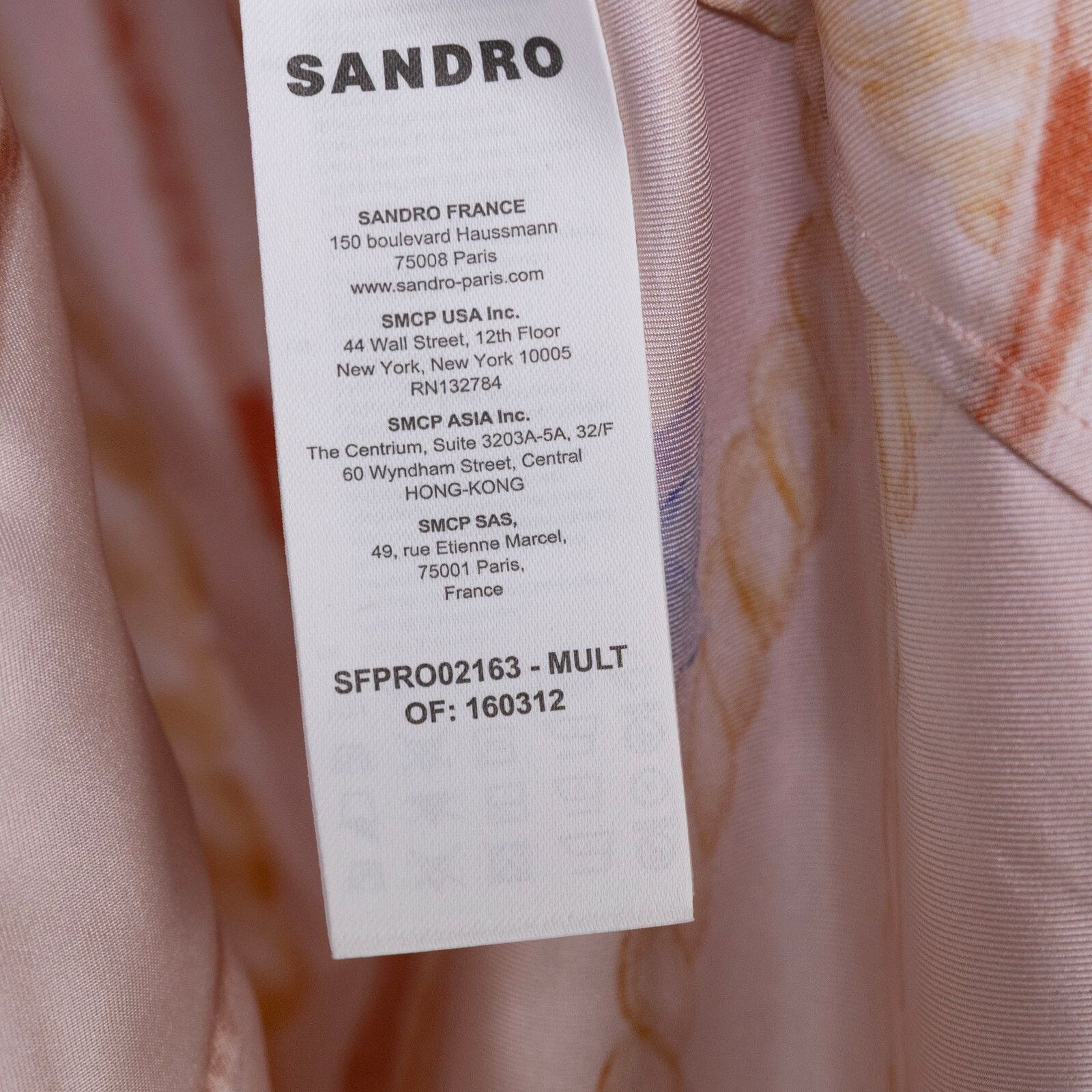 Sandro Sandro Women Alexiane Silk Printed Dress Multi Size 36/4US Size S / US 4 / IT 40 - 6 Thumbnail
