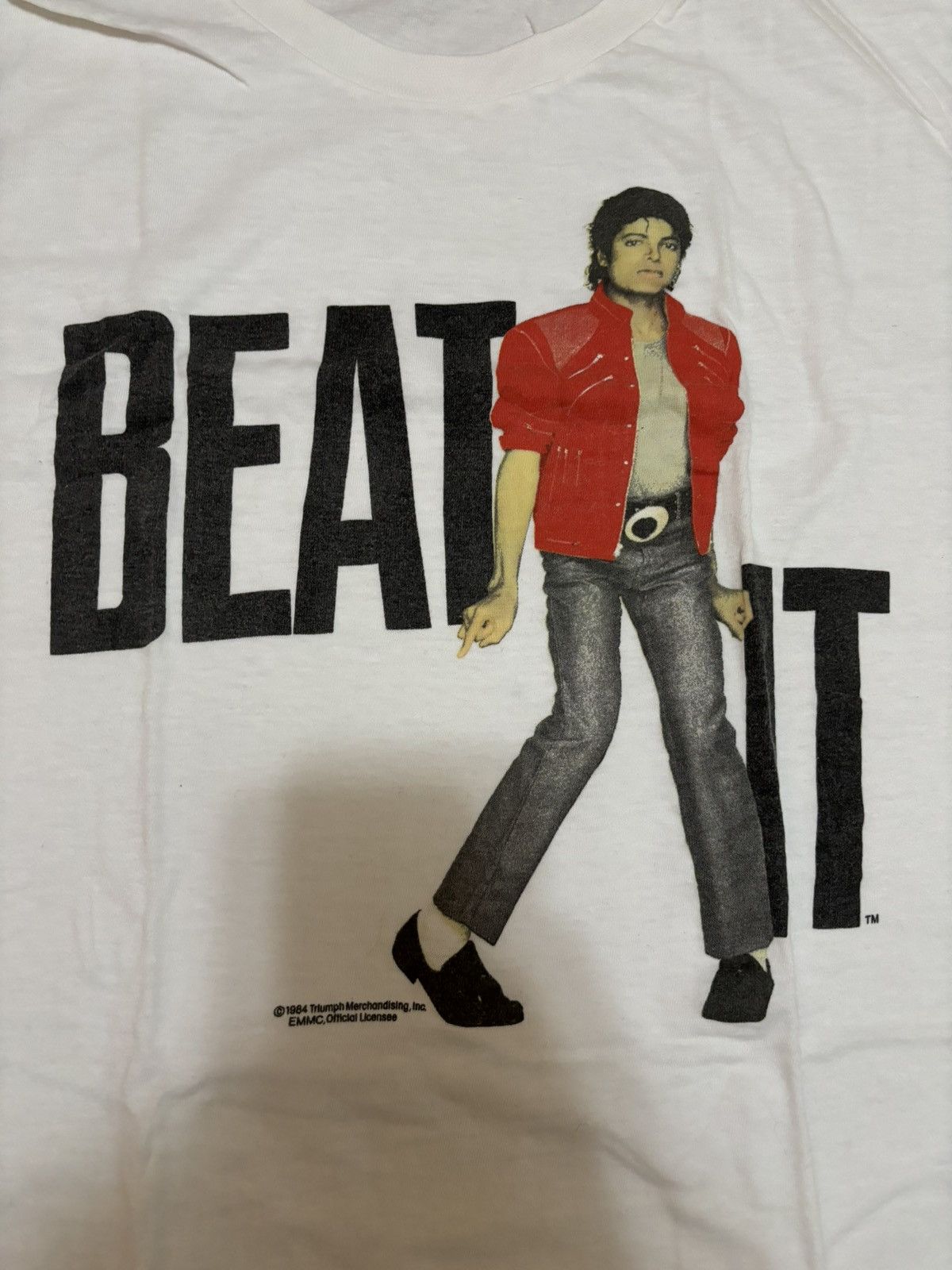 Band Tees rare vintage 80s Michael Jackson Beat It music t shirt Size US XL / EU 56 / 4 - 3 Thumbnail