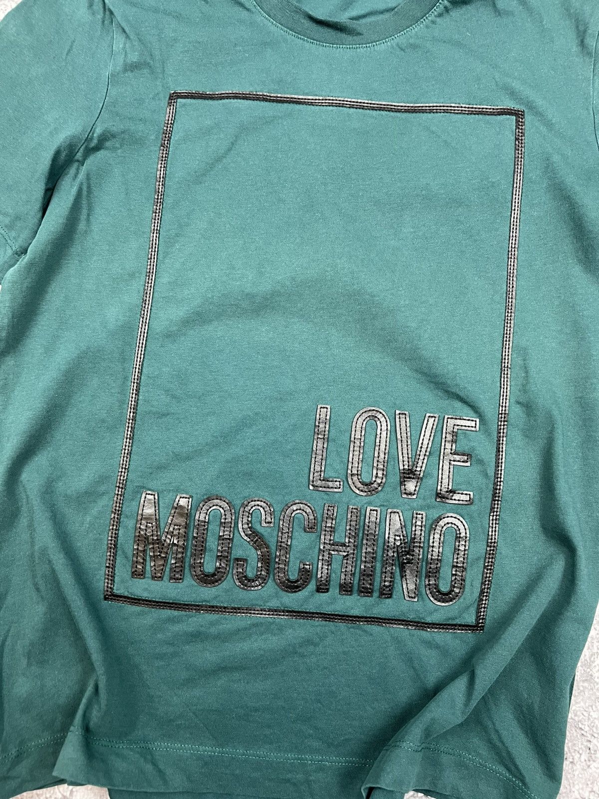 Love Moschino Love Moschino Womens Basic Green T Shirt Tee Size L / US 10 / IT 46 - 2 Thumbnail