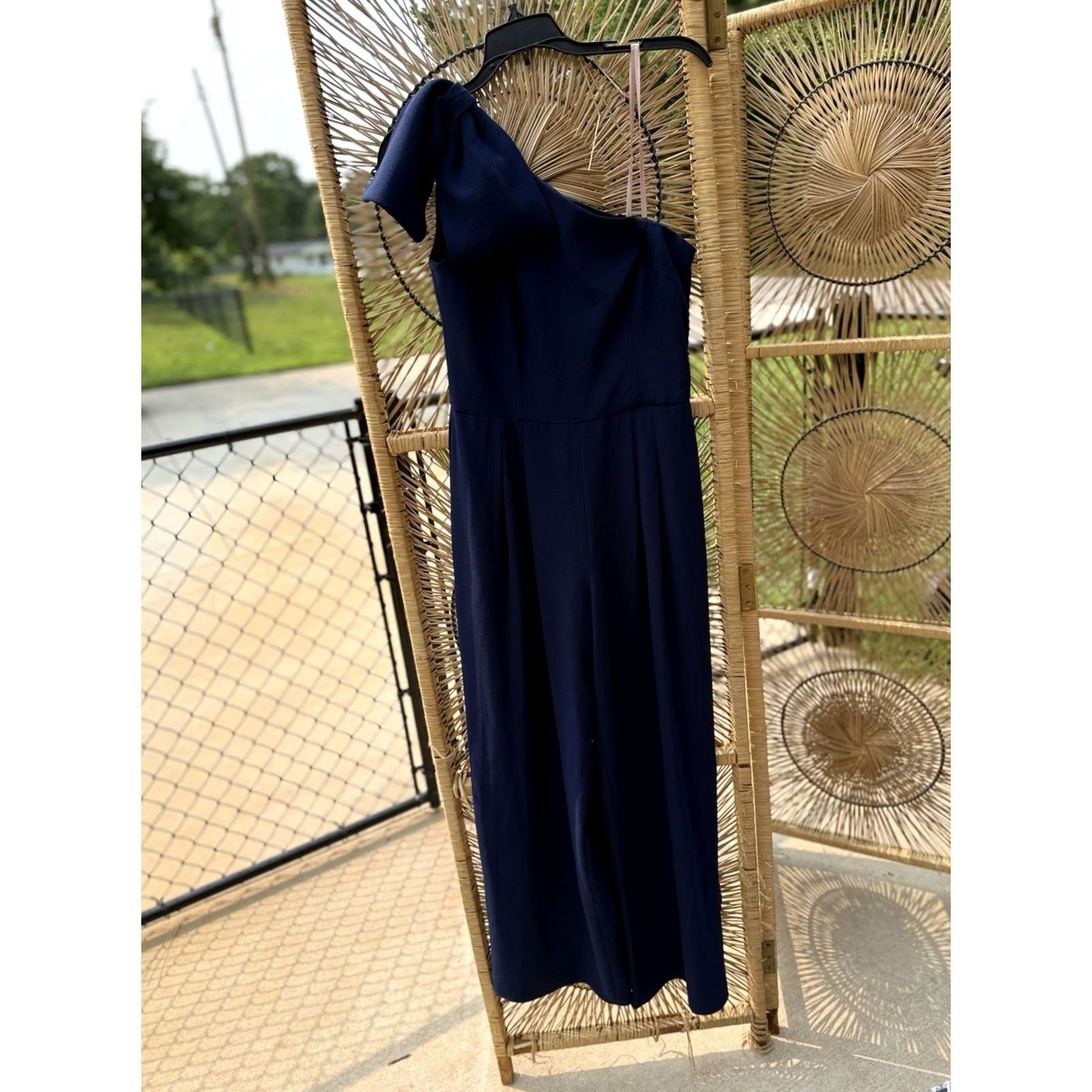 Anthropologie VINTAGE Anthropologie Gal Meets Glam Sylvia One-Shoulder Jumpsuit Size 2 Blue Size 26" / US 2 / IT 38 - 6 Thumbnail