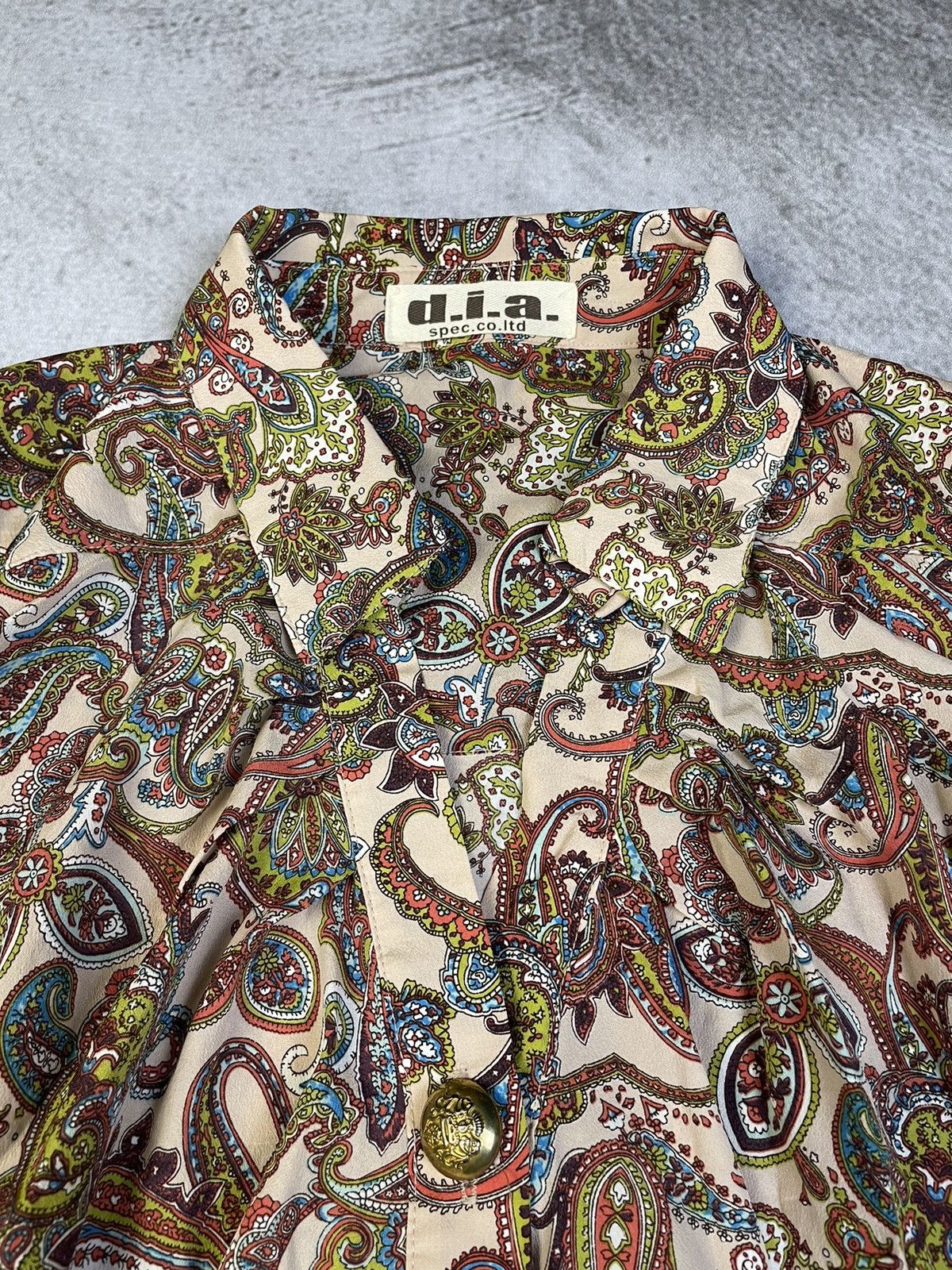 Japanese Brand D.i.a. Spec Convertible Paisley Blouse Gyaru Heisei-era Size ONE SIZE - 3 Thumbnail