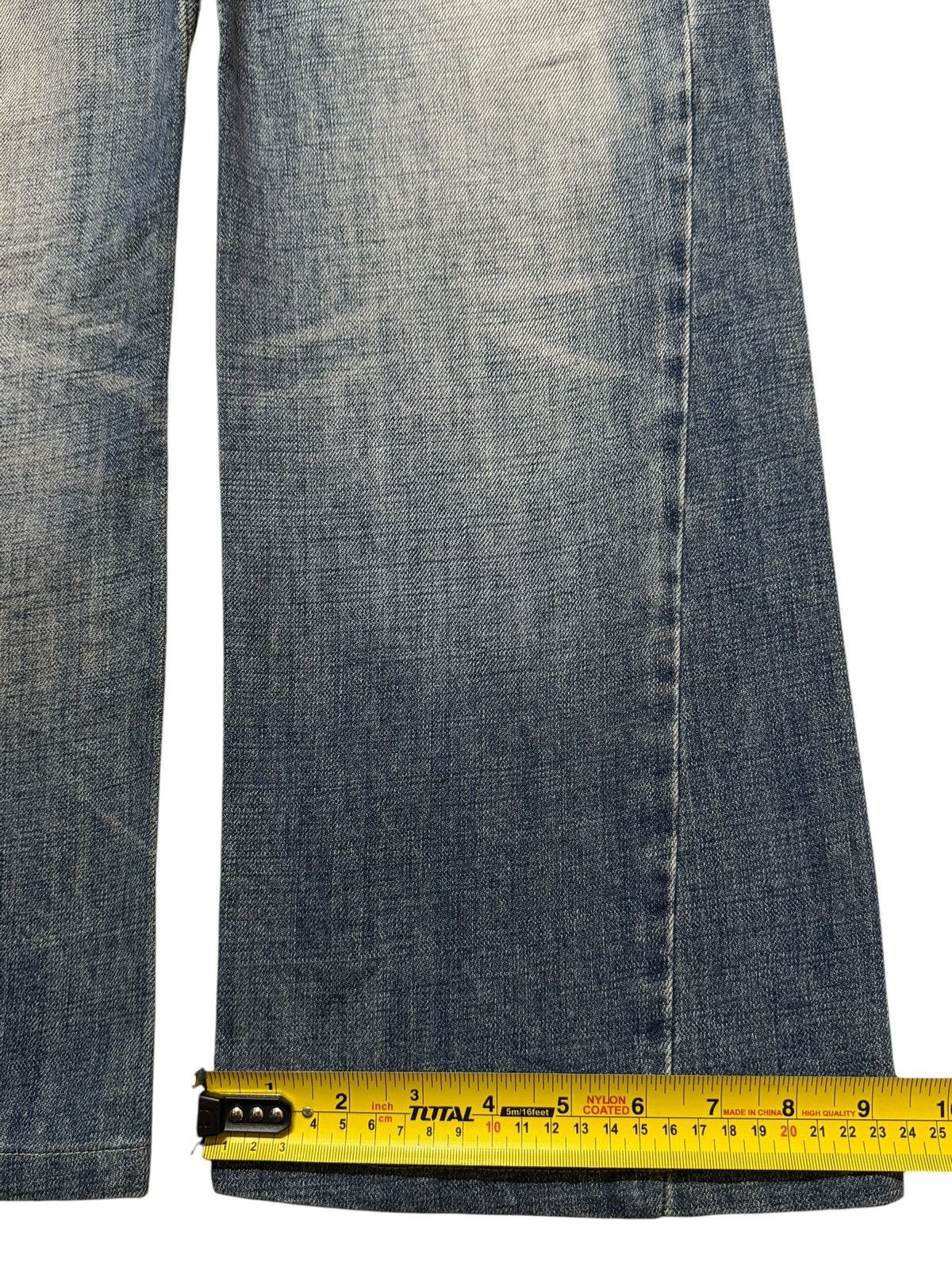 14th Addiction Vintage Y2K Japanese Brand Blue Faded Wash Spiral Leg Baggy Size US 31 - 15 Thumbnail