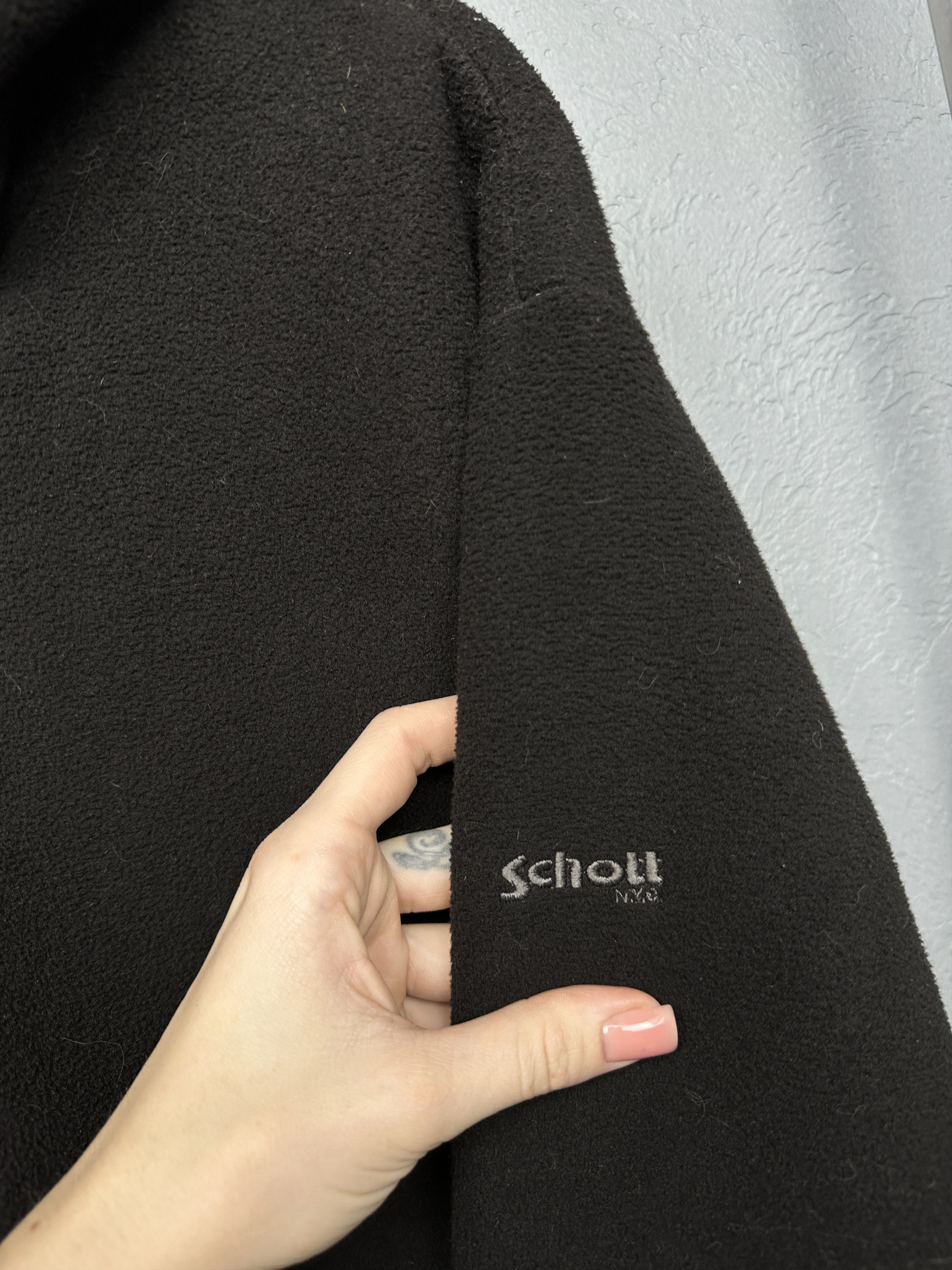 Schott Schott Vintage Mens Sherpa Fleece Hooded Jacket Size US L / EU 52-54 / 3 - 3 Thumbnail