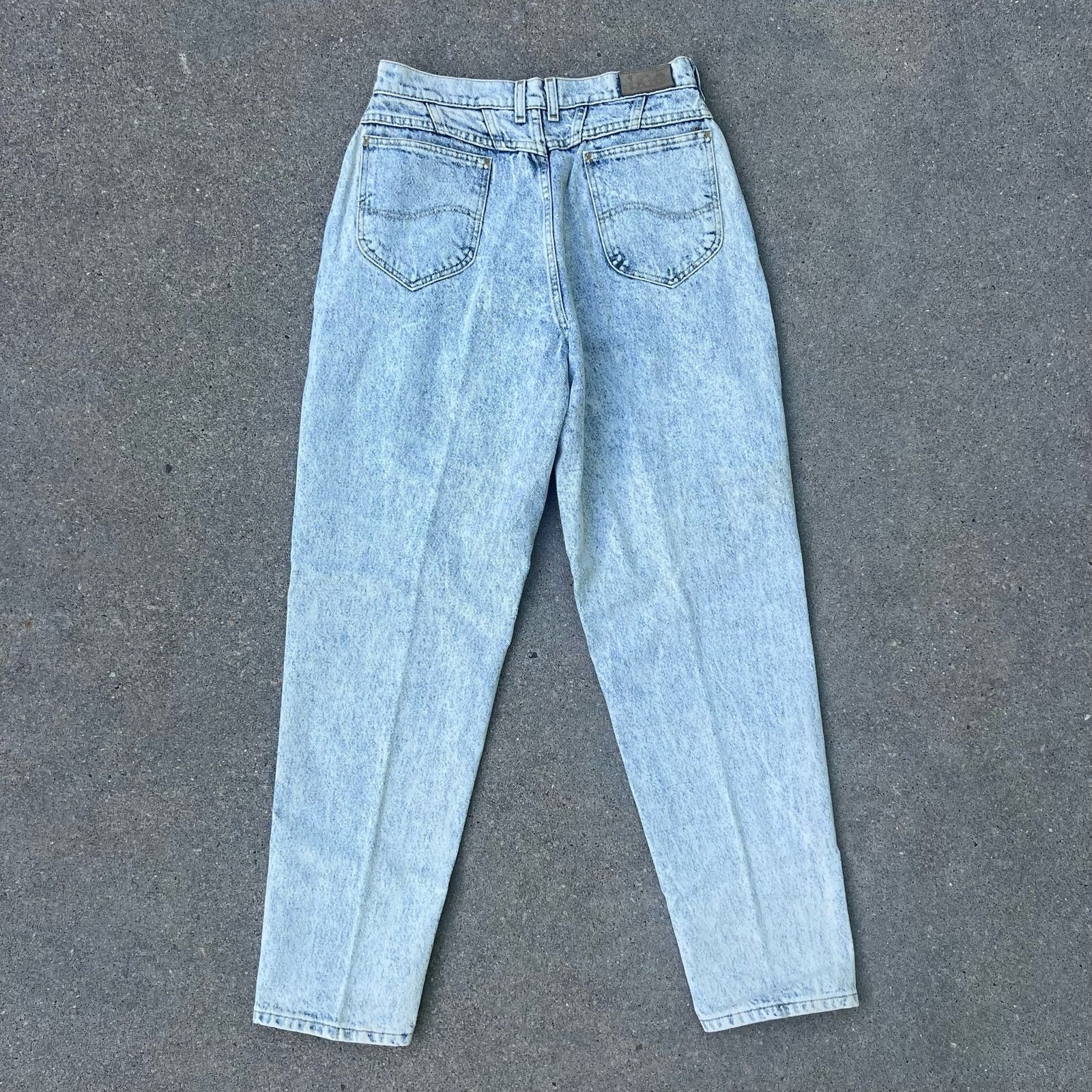 Lee Vintage 80s Lee riders high-rise acid wash jeans 28" WAIST Size 28" / US 6 / IT 42 - 2 Thumbnail