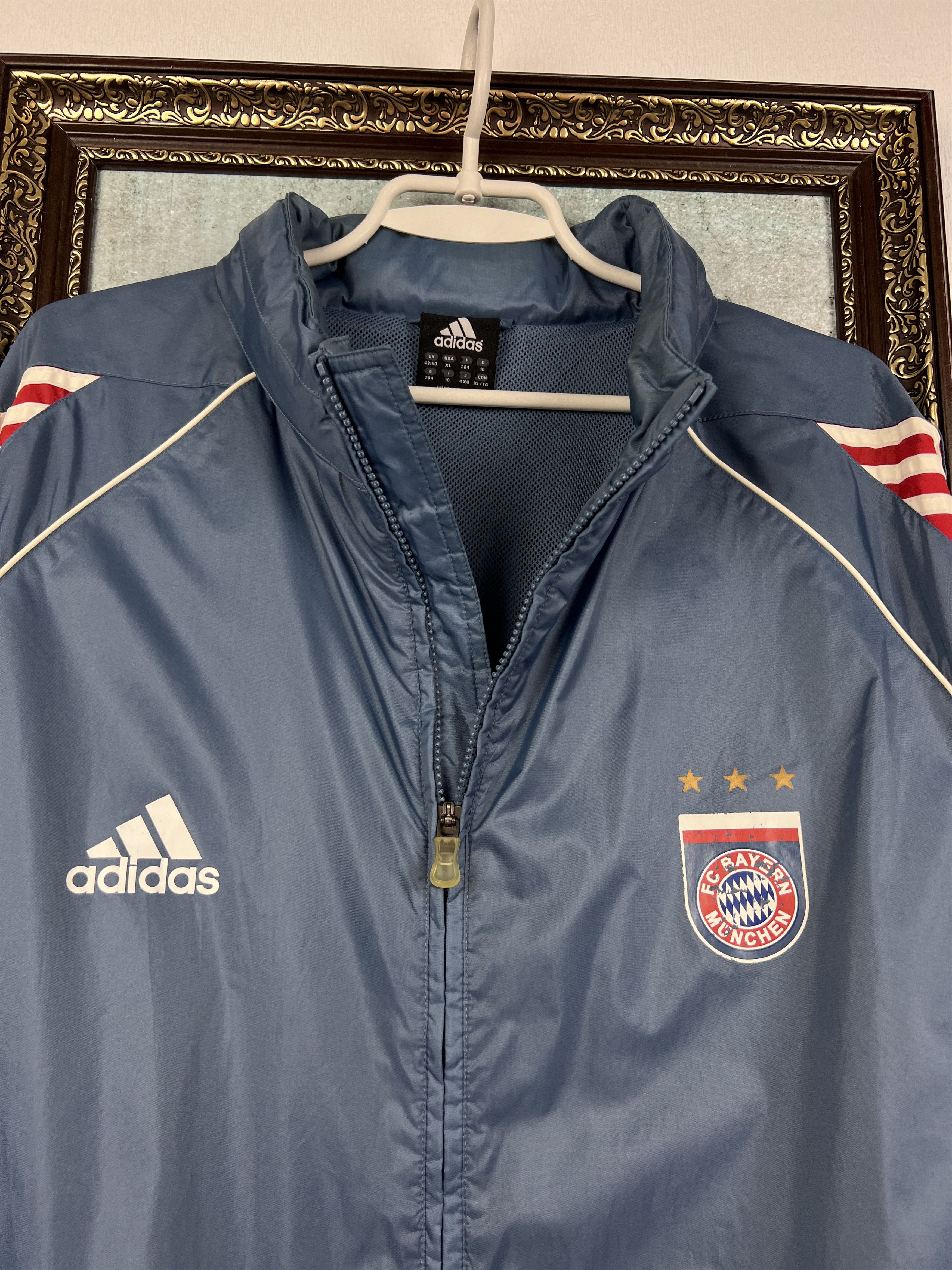 Adidas Bayern Munich Rain Jacket Soccer Track Top Windbreaker Size US XL / EU 56 / 4 - 3 Thumbnail