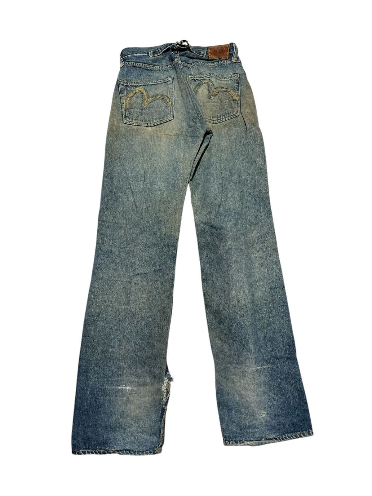 Evisu Evisu Daicot distressed seleved denim pants Size US 28 / EU 44 - 2 Thumbnail