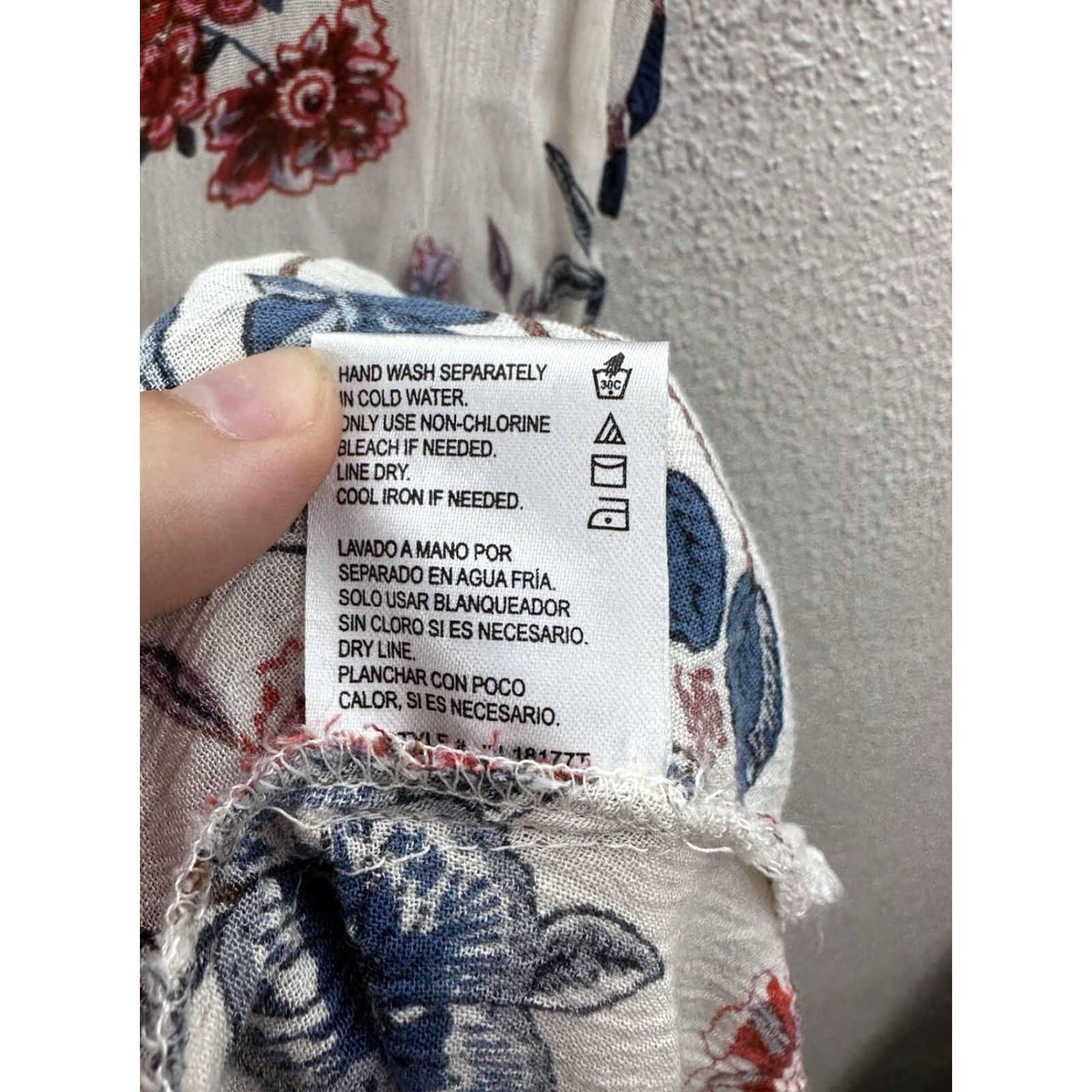 Vintage Patrons Of Peace Womens Dress Maxi Floral Faux Wrap Dress Size S White Flutter Sleeve V-Neck Dress Long Sleeve Size S / US 4 / IT 40 - 7 Thumbnail