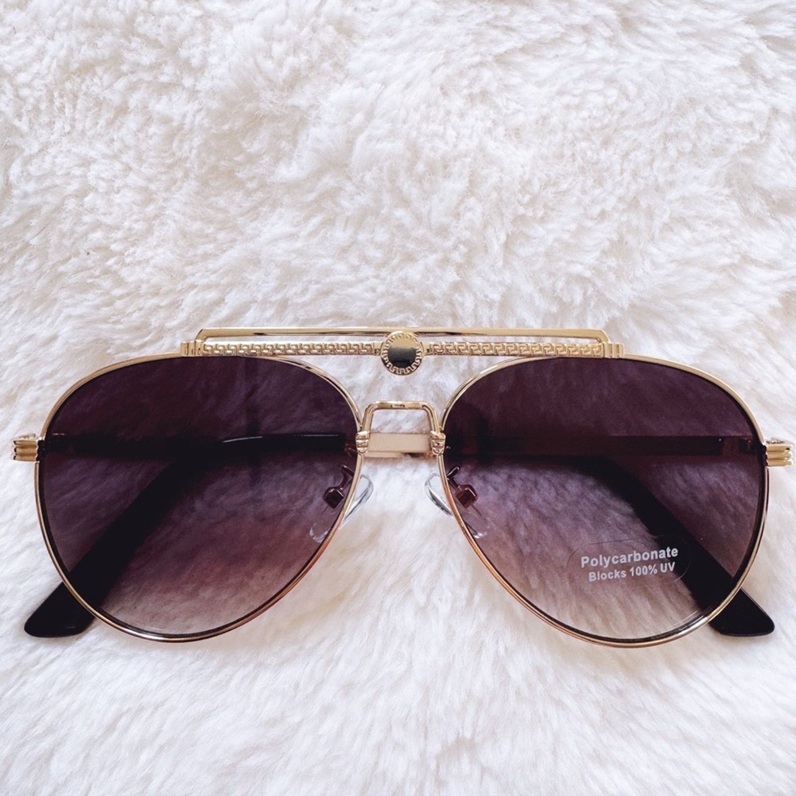 Other Doug Black W/ Gold Rim Aviator Sunglasses Size ONE SIZE - 1 Thumbnail
