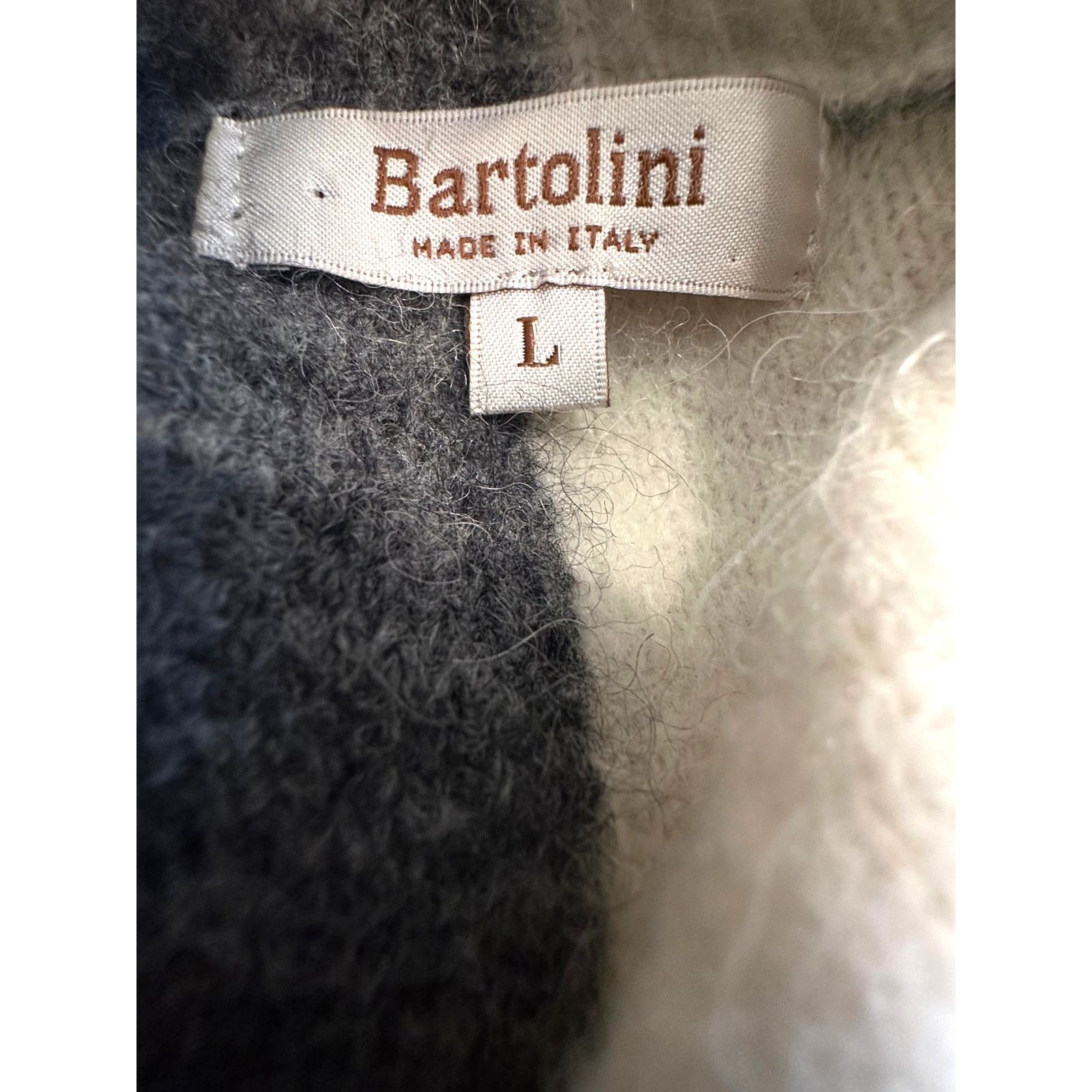 Other V Neck Sweater Two Tone Alpaka Bartolini Made in Italy L Size L / US 10 / IT 46 - 11 Thumbnail
