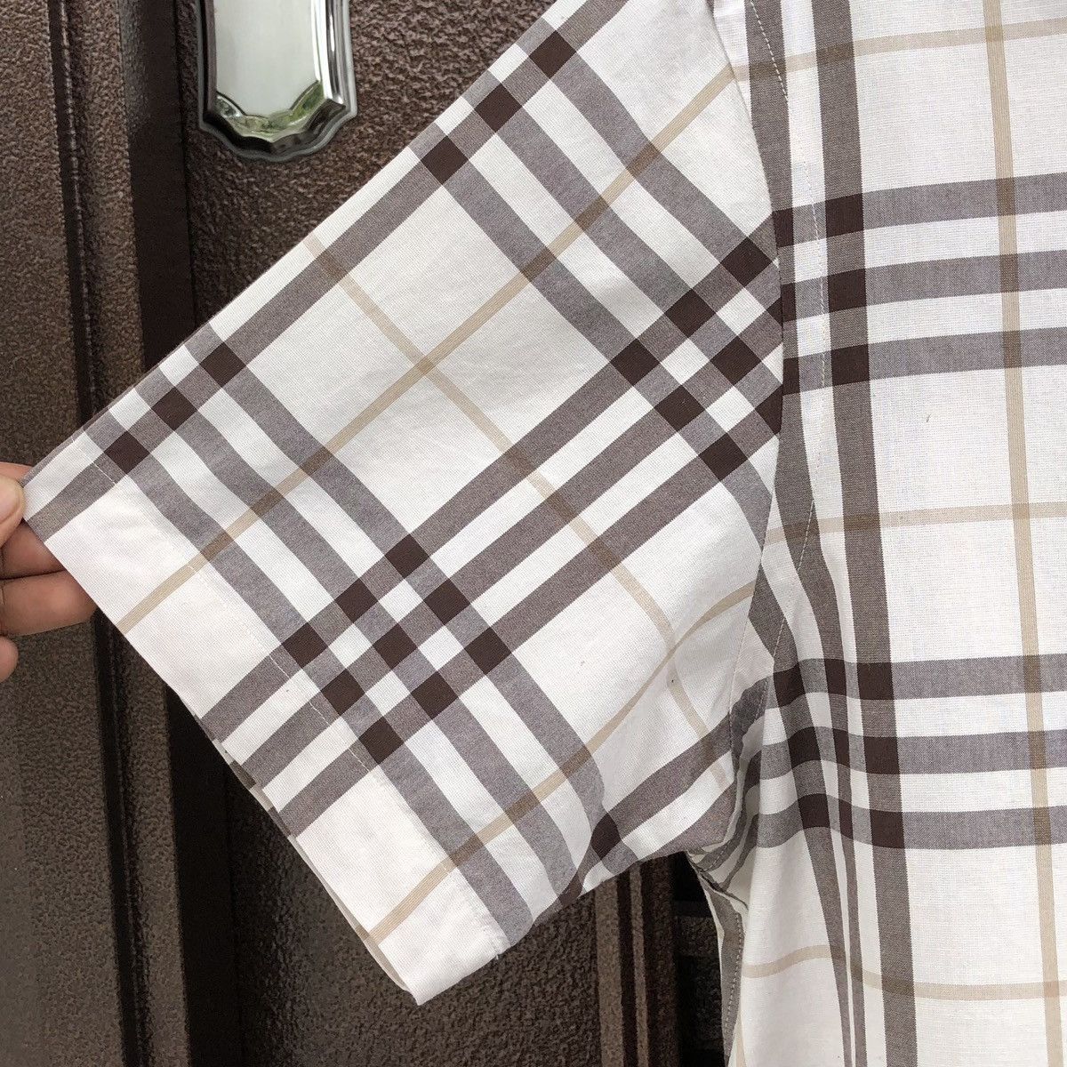 Burberry Burberry Checked Cotton Novacheck Short Sleeves Size US L / EU 52-54 / 3 - 6 Thumbnail