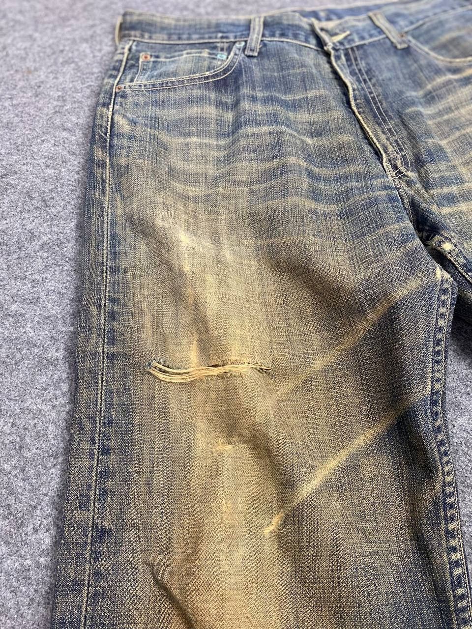 Levi's vintage levis 503 rusty distressed denim nice design Size US 35 - 12 Thumbnail