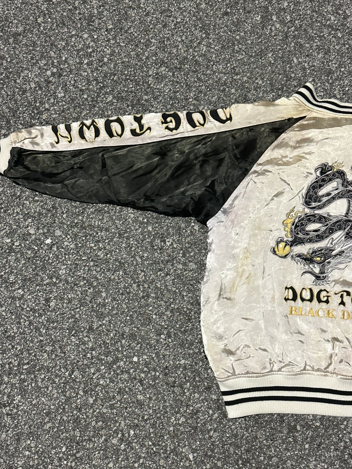 Dogtown × Vintage Vintage 90s Dogtown Black Dragon Sukajan Size US XXL / EU 58 / 5 - 7 Thumbnail
