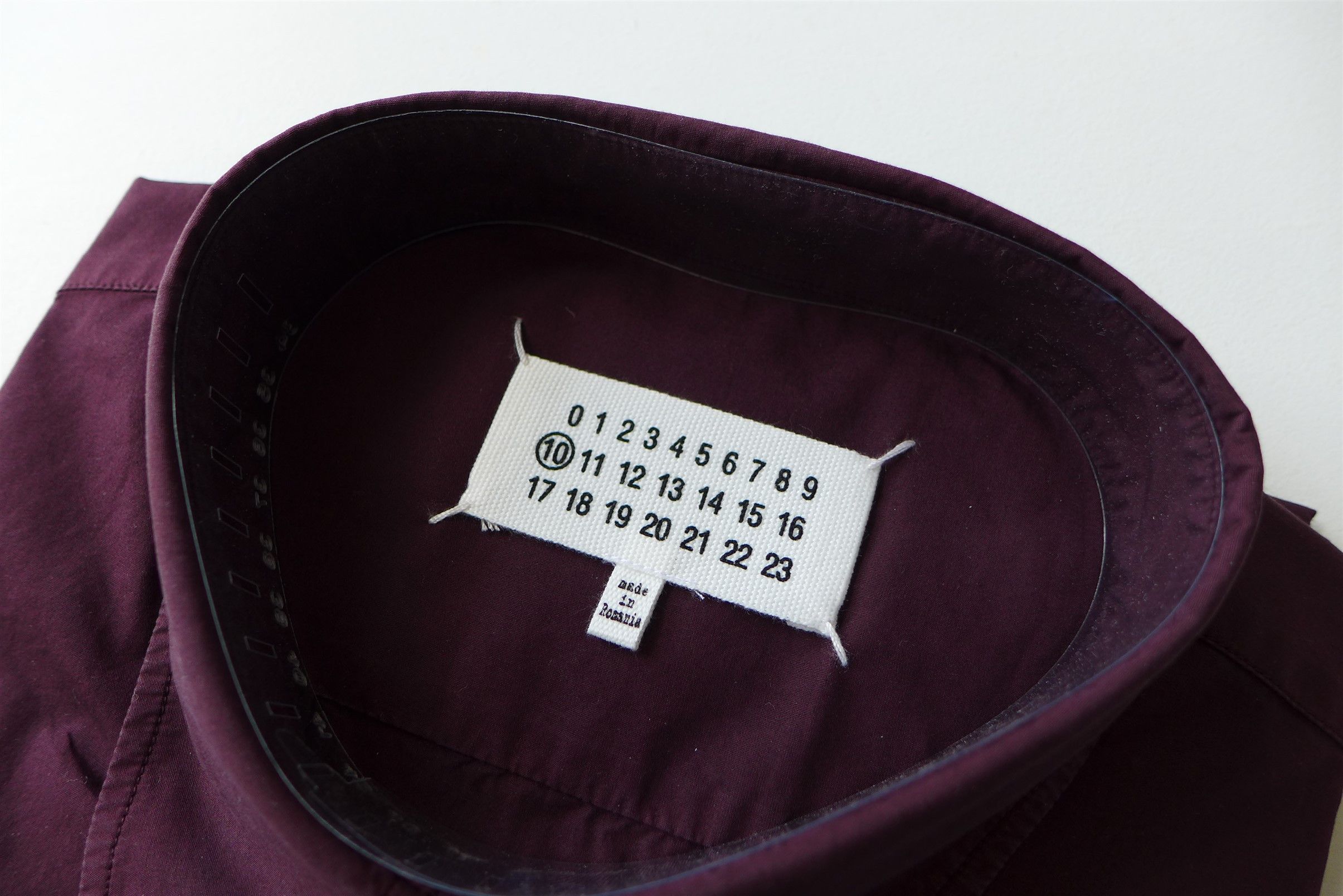 Maison Margiela Margiela Faux Pocket Shirt - Burgundy Cotton Size US L / EU 52-54 / 3 - 2 Thumbnail