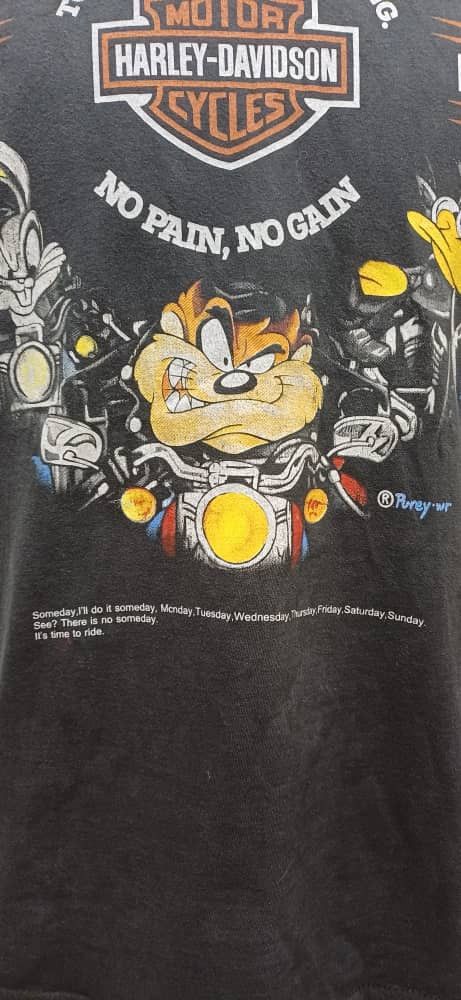 Champion VINTAGE 90's HARLEY DAVIDSON X LOONEY TUNES SHIRT Size US L / EU 52-54 / 3 - 4 Thumbnail