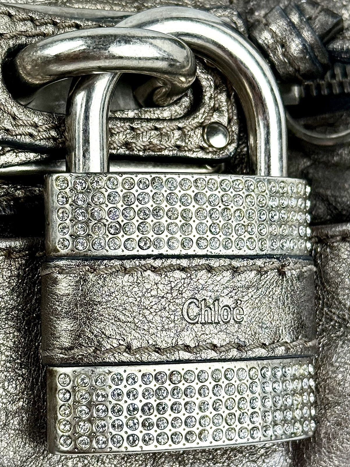 Chloe Chloe - Phoebe Philo - Silver - Swarovski - Paddington Bag Size ONE SIZE - 6 Thumbnail