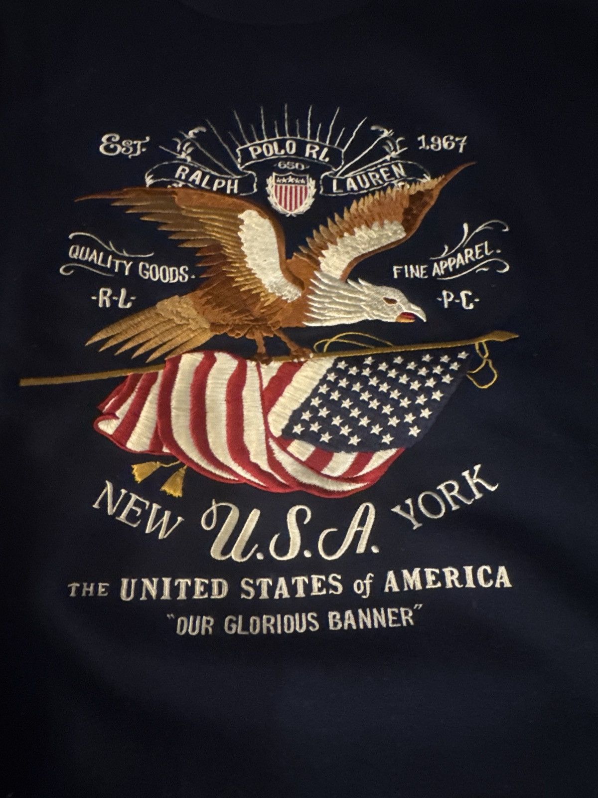 Polo Ralph Lauren Polo Ralph Lauren Embroidered Eagle USA Sweatshirt Crewneck Size US L / EU 52-54 / 3 - 1 Thumbnail