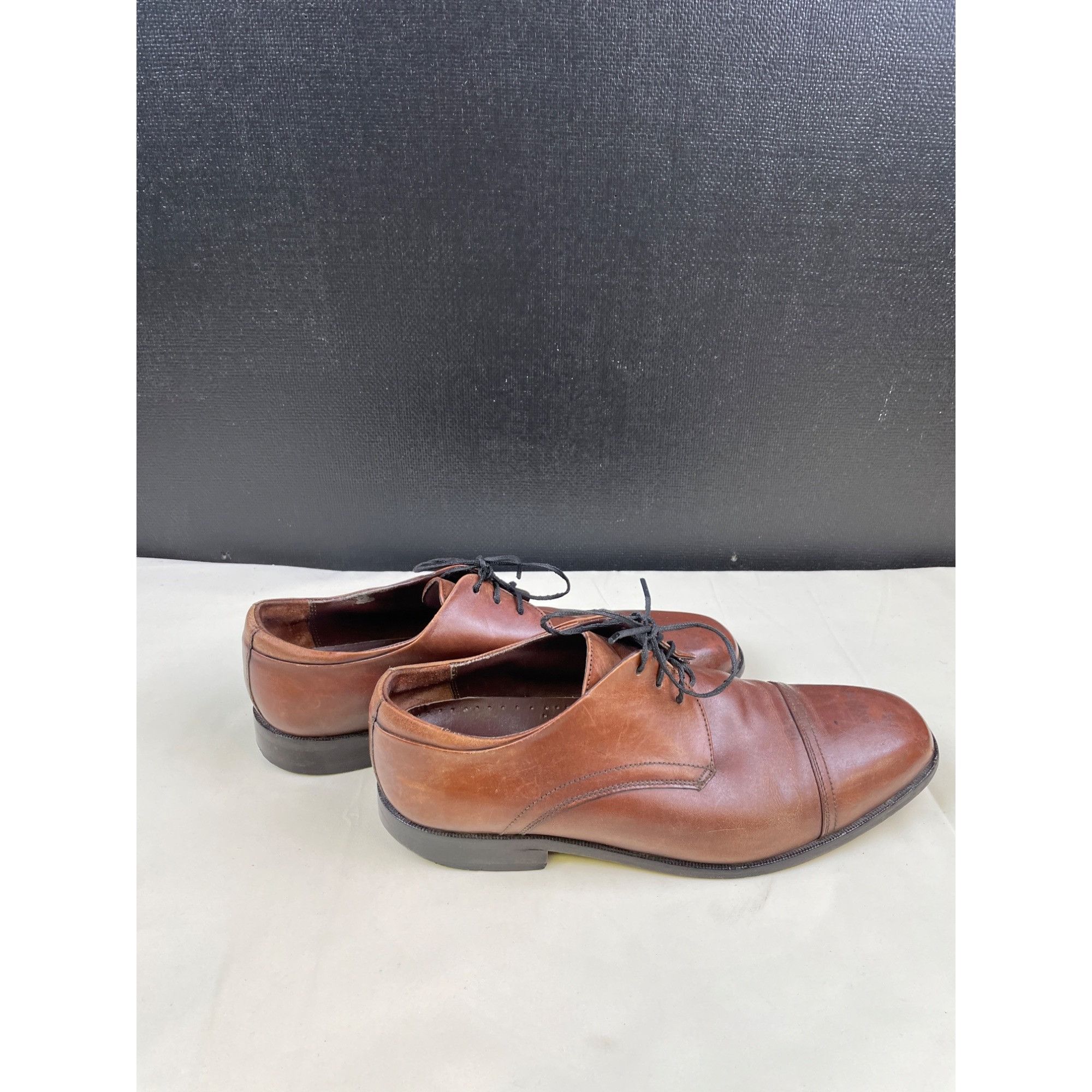 Tasso Elba Tasso Elba Men's Brown Leather Shoes/Cap toe Oxfords Size 9. Size US 9.5 / EU 42-43 - 5 Thumbnail