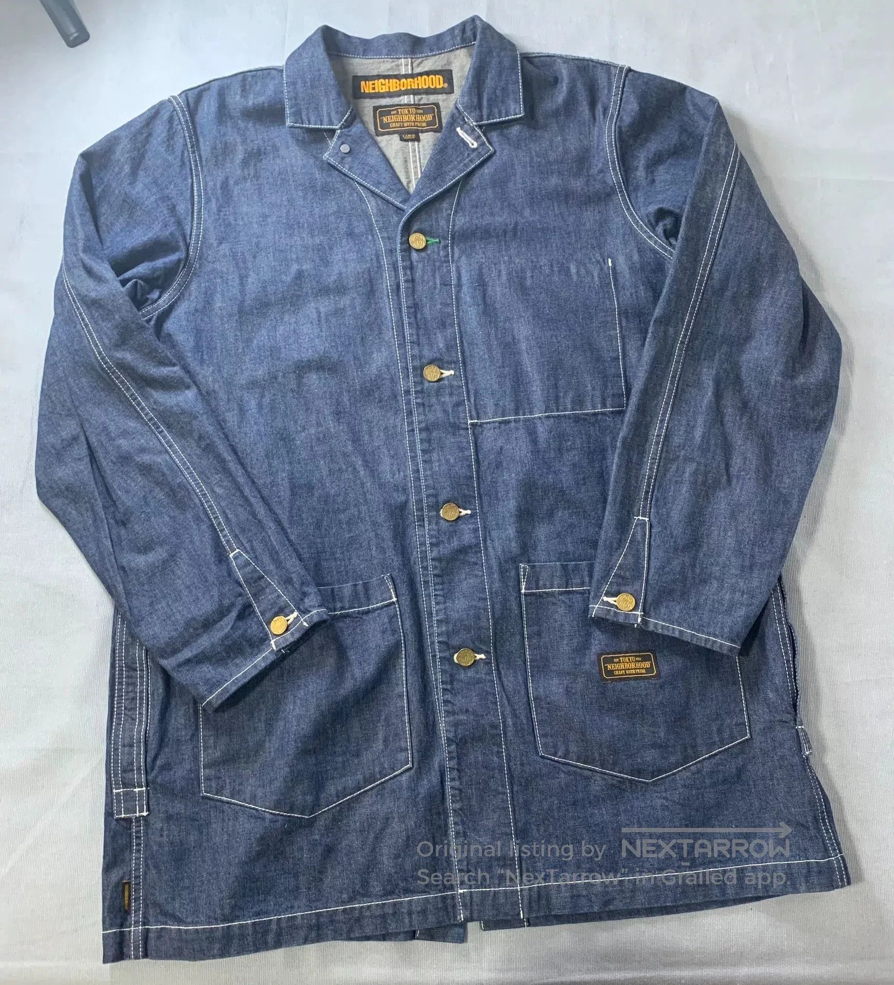 Neighborhood NEIGHBORHOOD Long Denim Jacket JKM02. Size US L / EU 52-54 / 3 - 1 Thumbnail