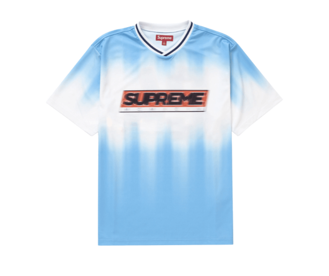 image of Hypebeast x Supreme Blur Soccer Jersey Blue • Xl, Men's