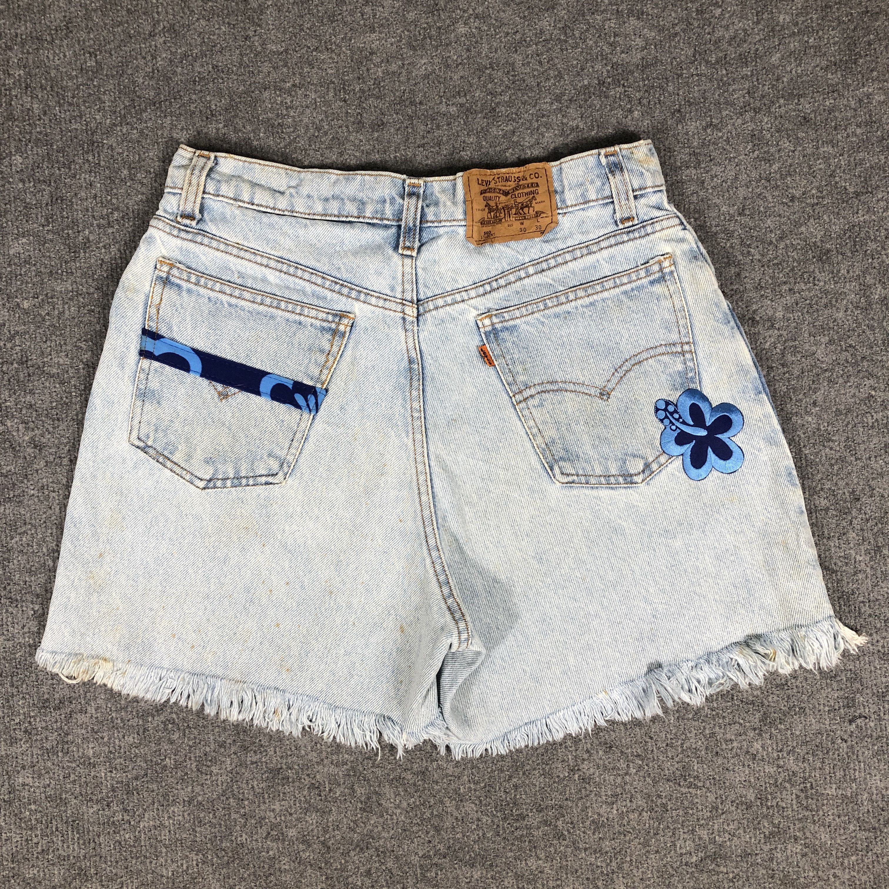 Levi's × Vintage Womens 90s Vintage Levis 560 Jeans Short Pants L892W Size 29" - 2 Thumbnail