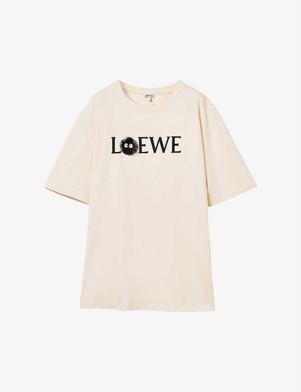 Image of Loewe X My Neighbor Totoro Dust Bunny Cream T-Shirt in Cream/White, Men's (Size Small)