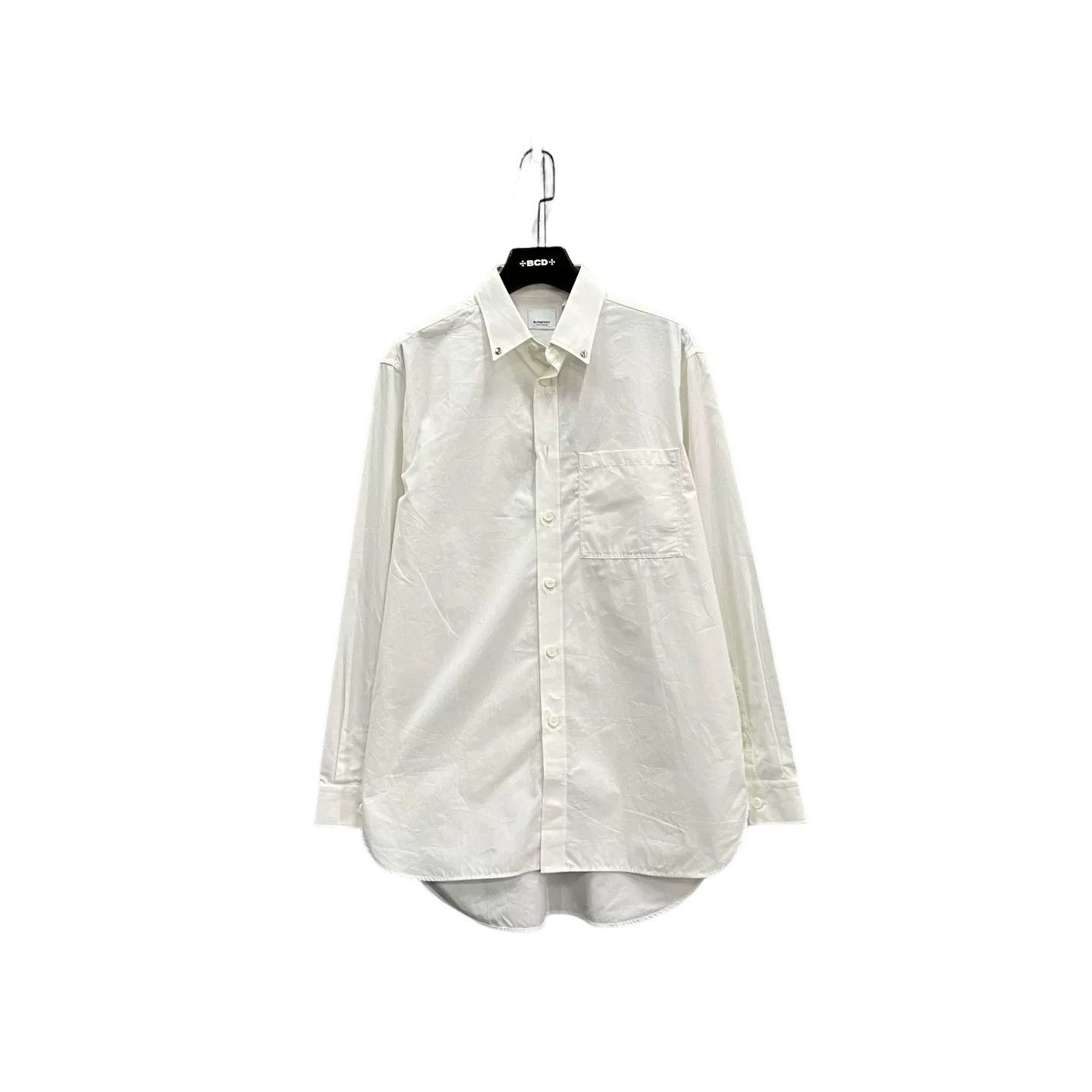 Burberry Burberry White Cotton Spliced Pocket Shirt US M Size US M / EU 48-50 / 2 - 1 Thumbnail