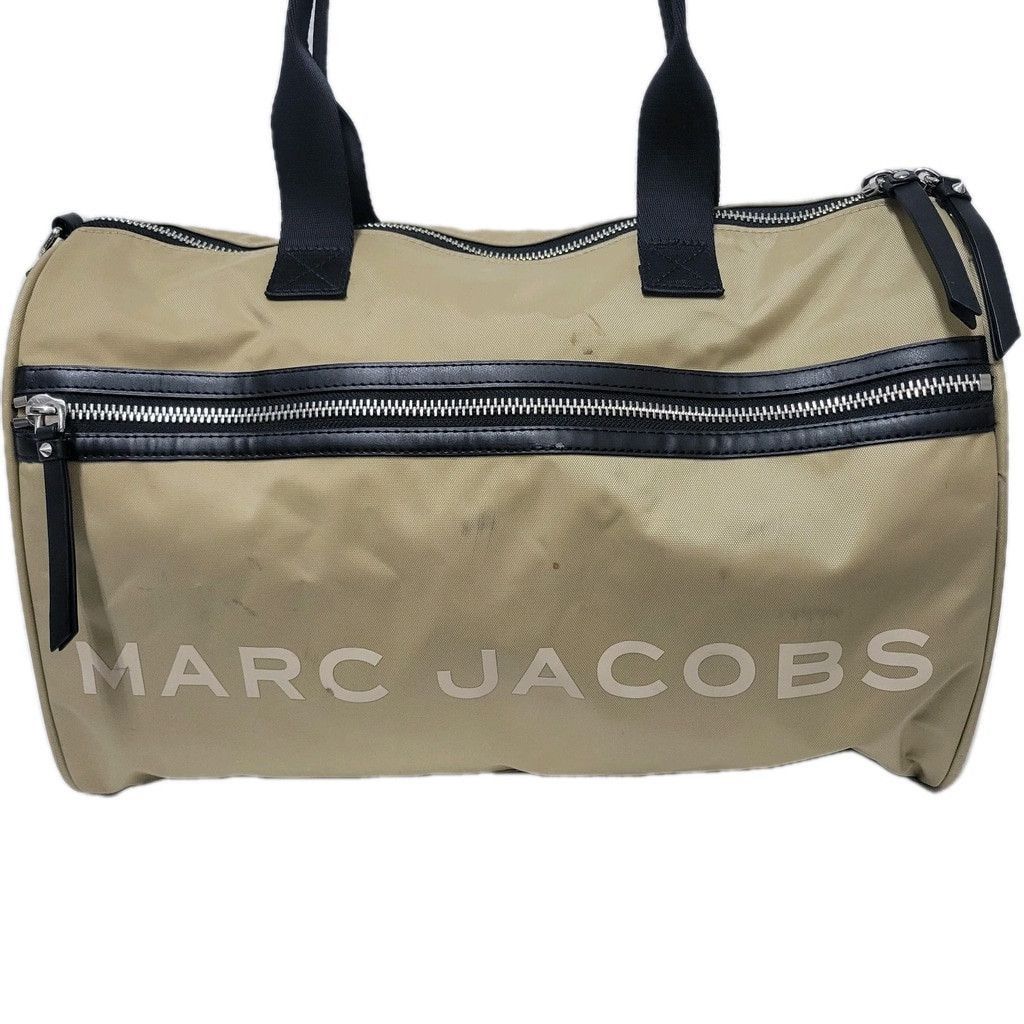 Marc Jacobs Marc Jacob Duffle Bag Khaki Black Leather Trim Double Handle Size ONE SIZE - 4 Thumbnail