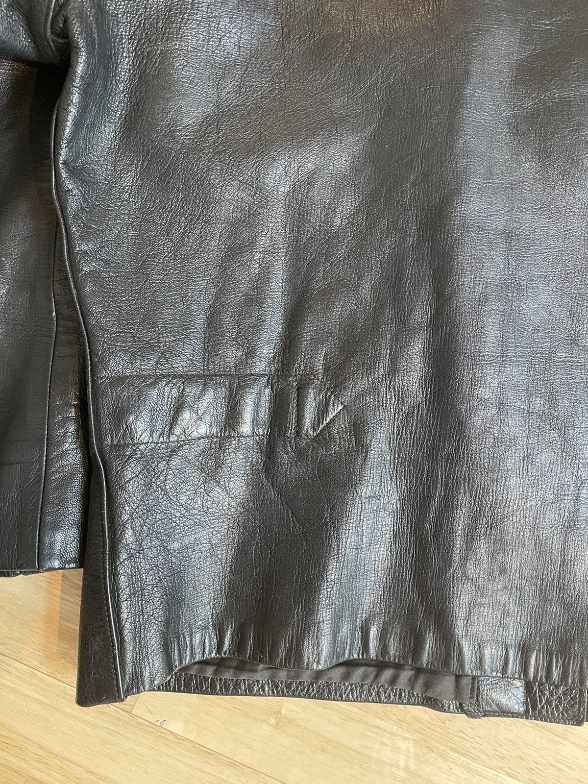 Other Rare Vintage 1970's Italien Military Leather Tank Jacket (L) Size US L / EU 52-54 / 3 - 16 Thumbnail
