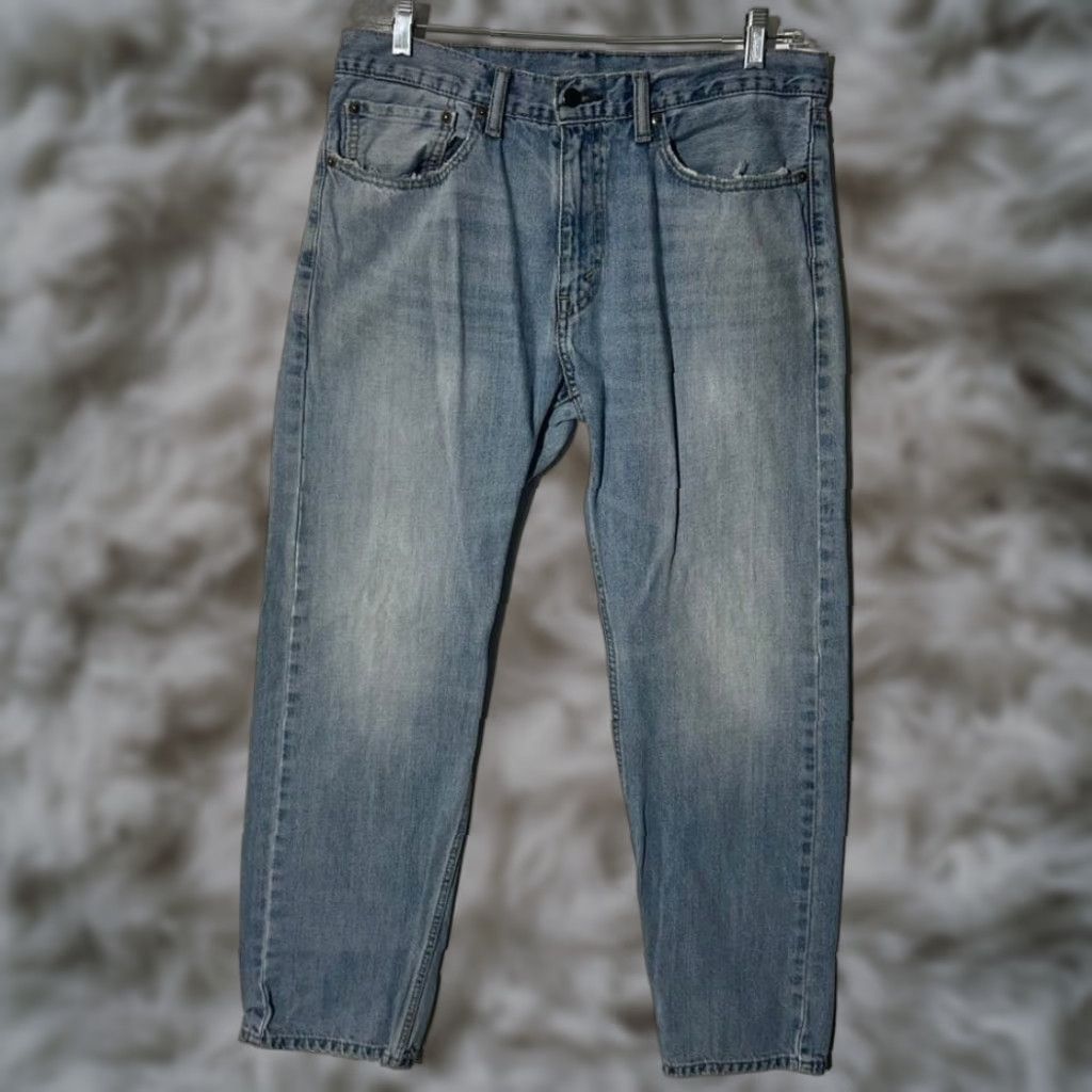 Levi's Levi's 505 Taper Leg Straight Light Blue Washed Denim Jeans 34x30 Mens Size 34 Regular Blue Straight 505 Jeans Men Size US 34 / EU 50 - 1 Thumbnail