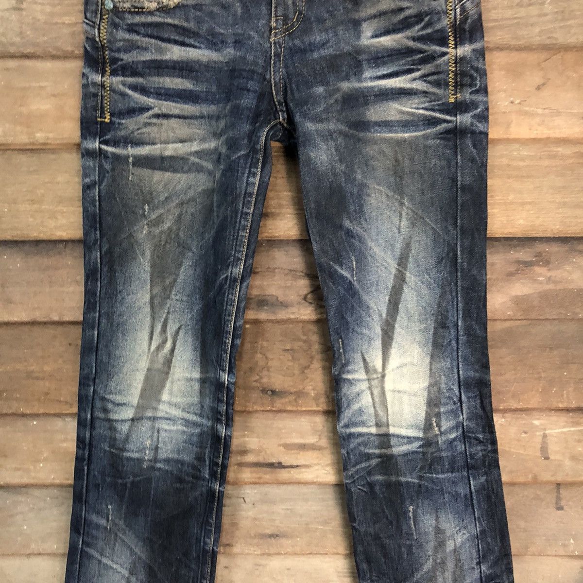 Japanese Brand HotchKiss Blue Denim Jeans Pants #7383 Size 26" / US 2 / IT 38 - 7 Thumbnail