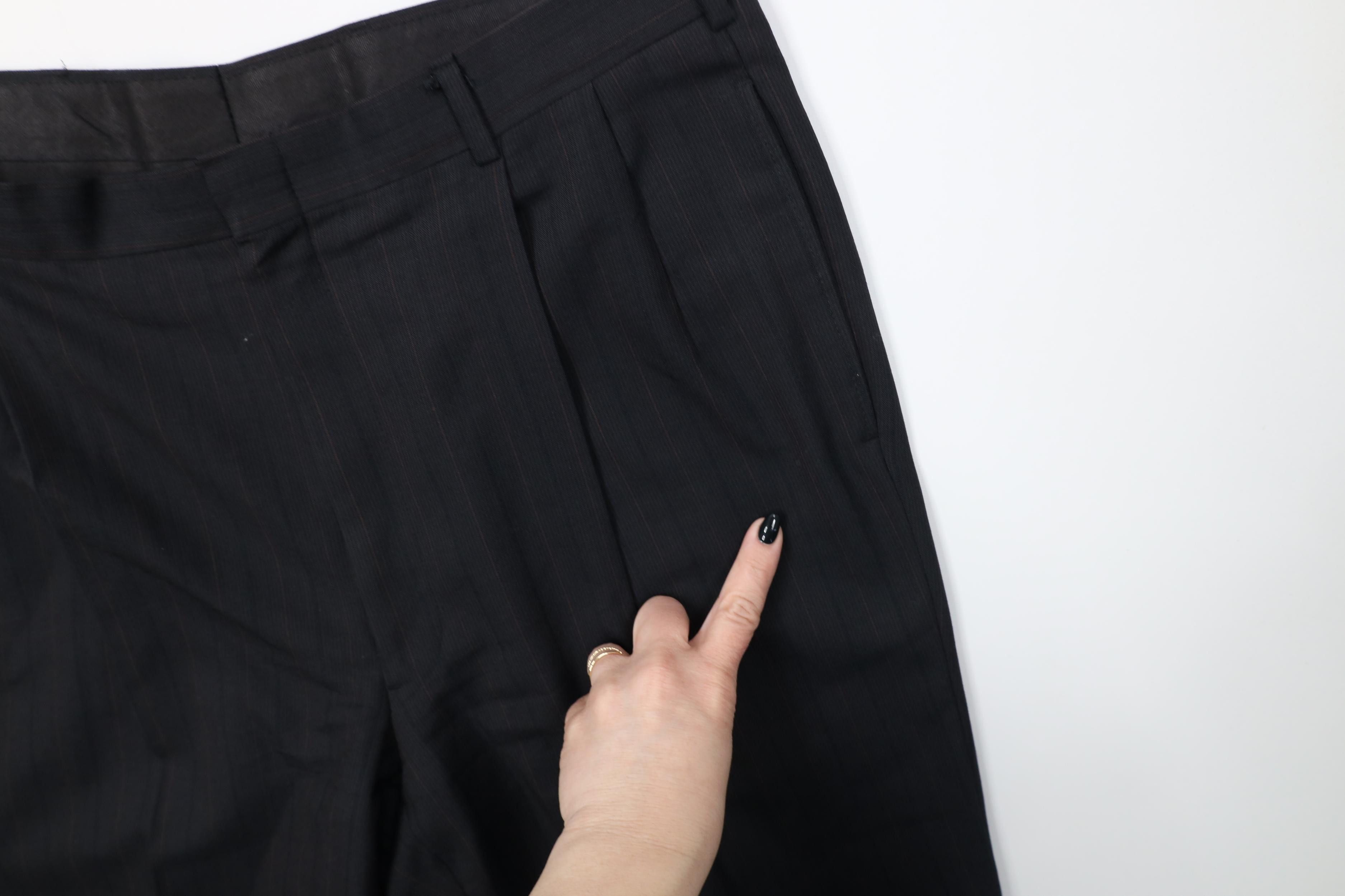 Vintage Vintage 90s Streetwear Knit Striped Wide Leg Chino Pants Size US 34 / EU 50 - 5 Thumbnail