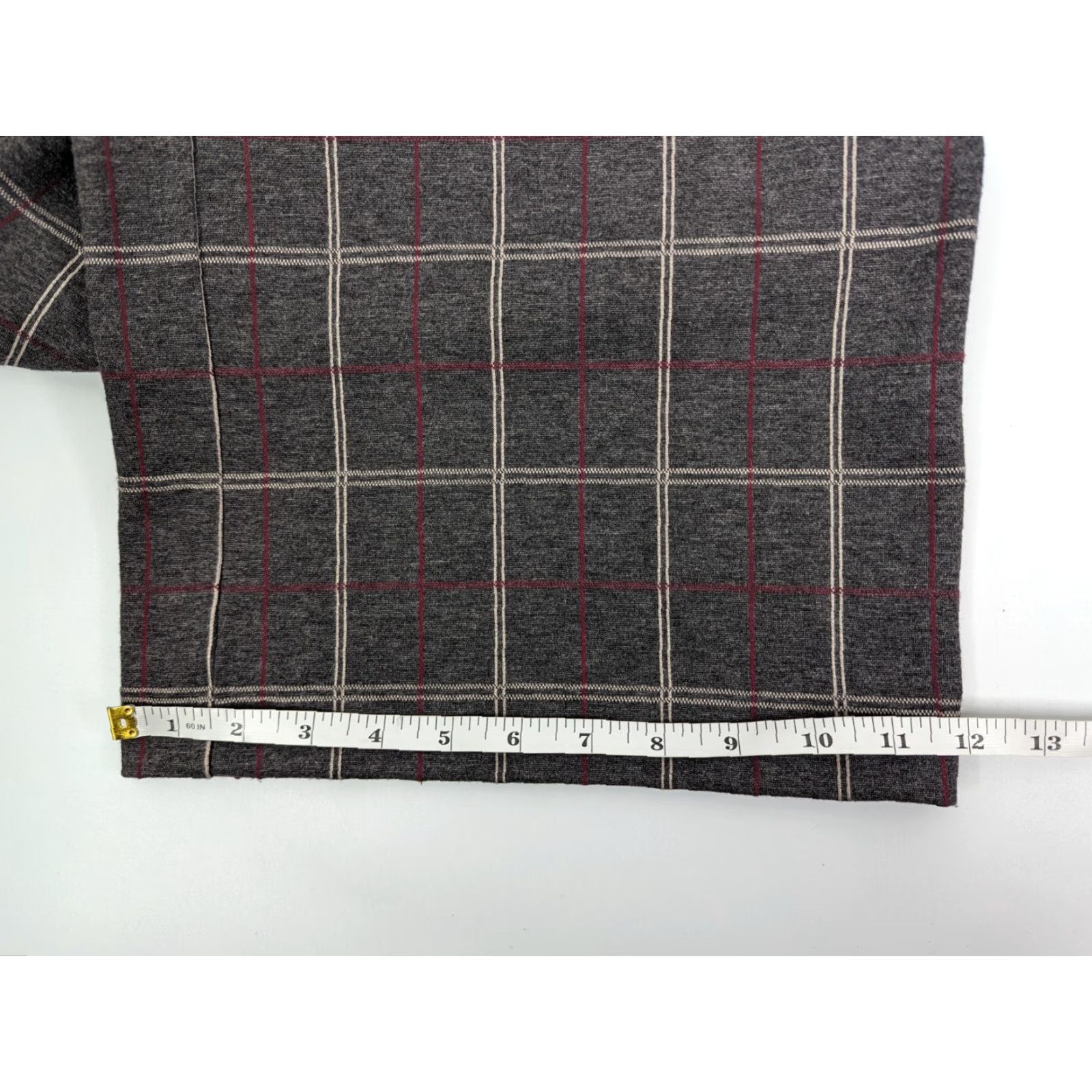 J. Jill J Jill Ponte Slim Leg Pants XL Tall Black Plaid Elastic Waist Stretch Full Length Size 40" / US 18 - 7 Thumbnail