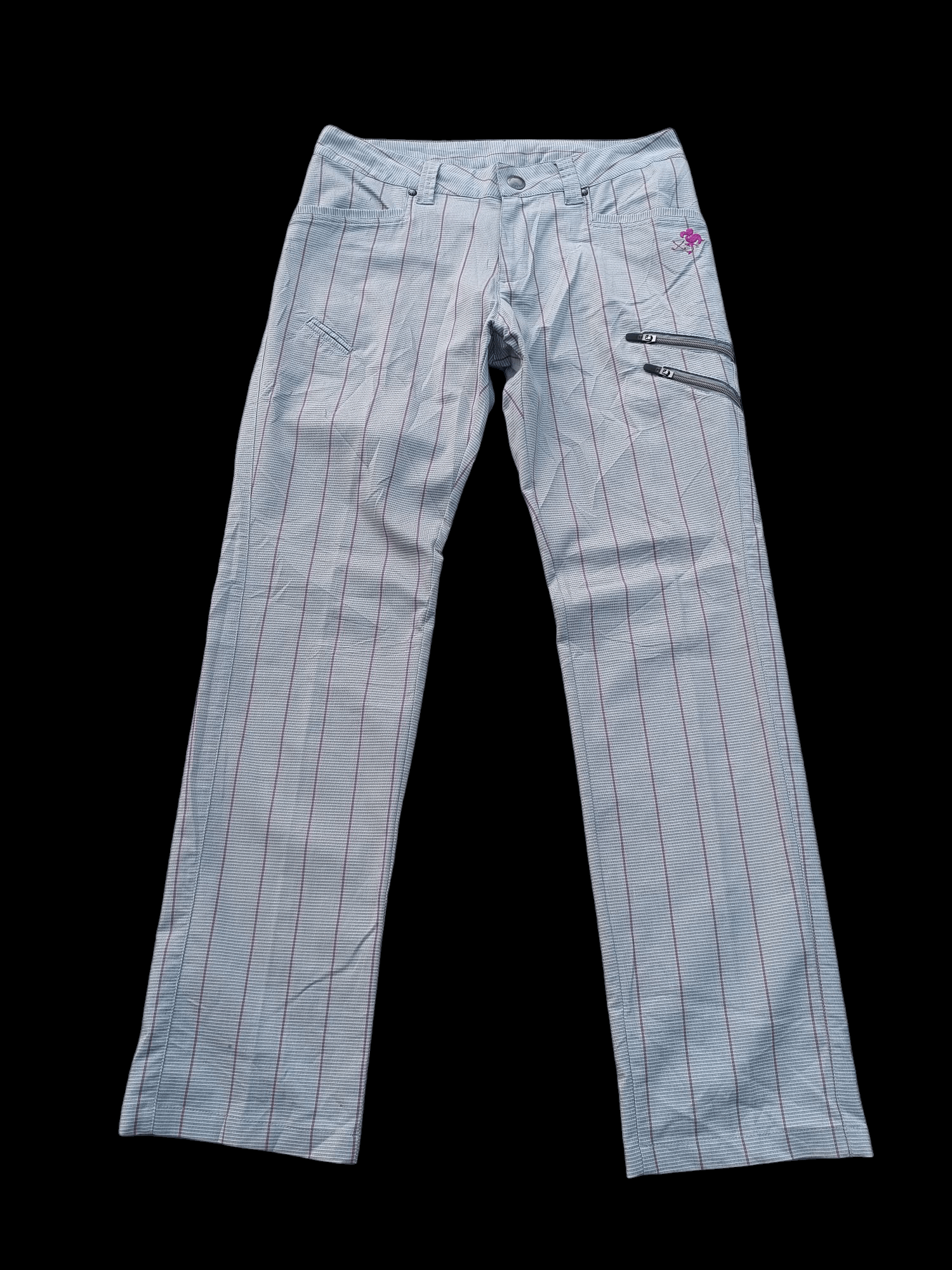 Japanese Brand × Vintage DOPE ! Kissmark 💋 Striped Flat Multi Pocket Pants E224 Size US 32 / EU 48 - 1 Thumbnail