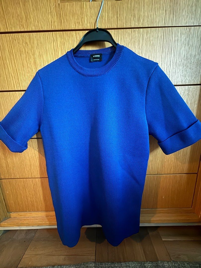 image of Jil Sander Knitted Top in Blue, Women's (Size Small)