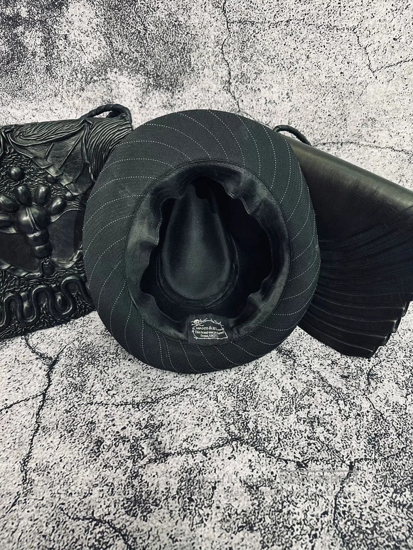Japanese Brand h.NAOTO Lace Chain Fedora Hat. Size ONE SIZE - 6 Thumbnail