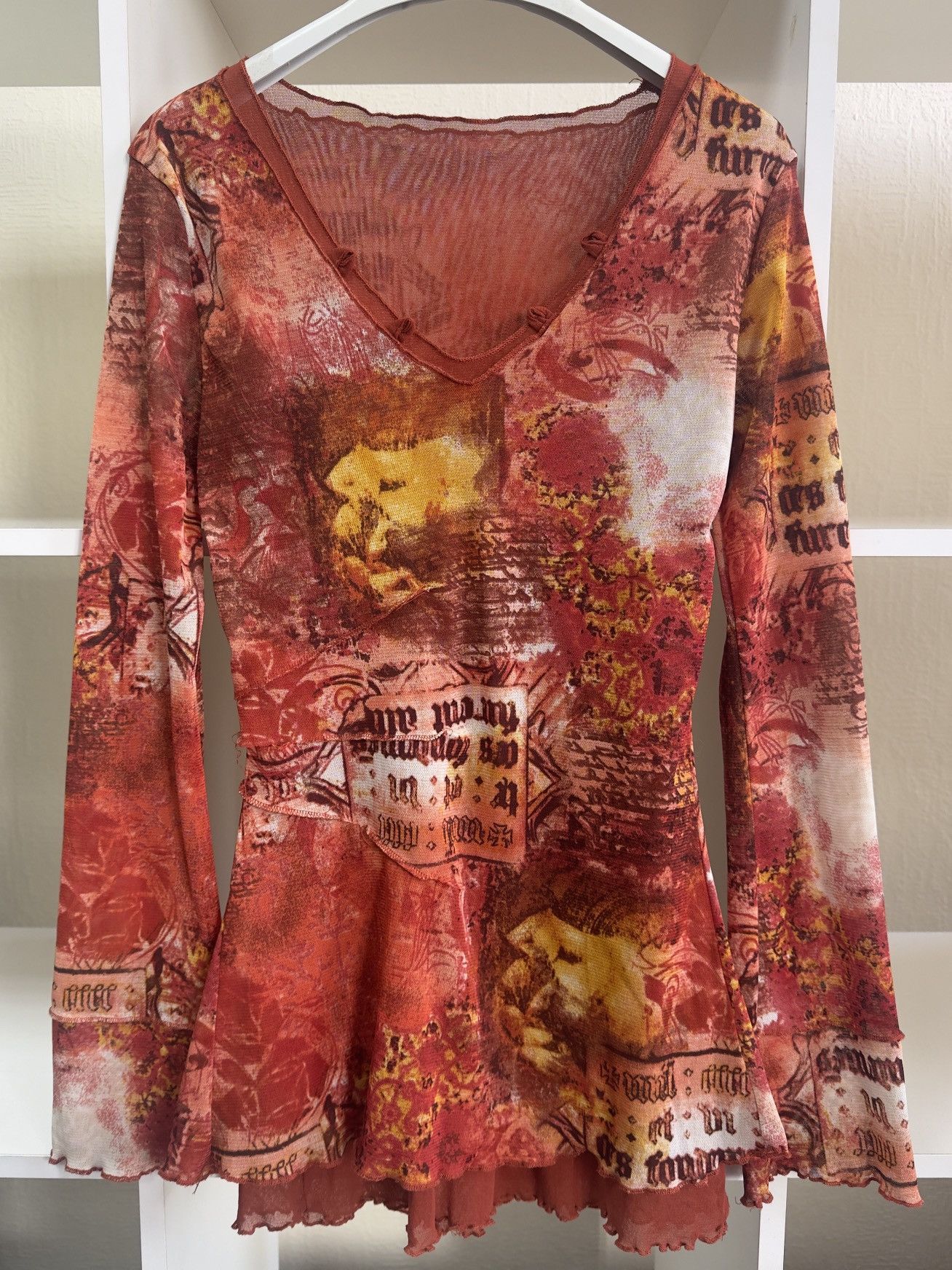 Jean Paul Gaultier × Vintage Vintage Mesh Multilayer Avant-Garde JPG Style Blouses Size M / US 6-8 / IT 42-44 - 1 Thumbnail