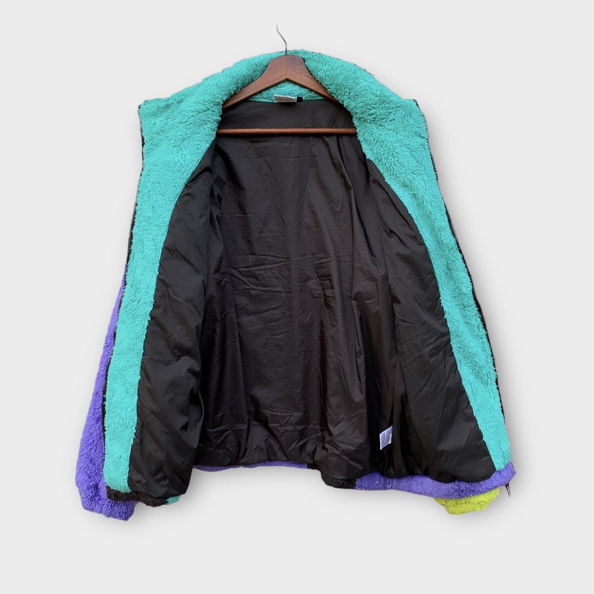 Vision street wear Fleece Sherpa Jacket Colour Block