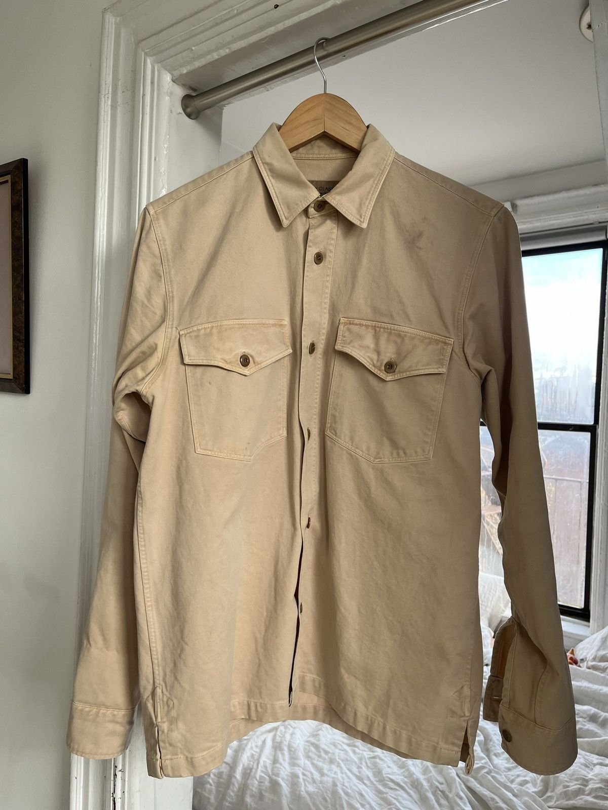Officine Generale Officine Generale Patch Pocket overshirt (Ecru / Beige) Size US S / EU 44-46 / 1 - 1 Thumbnail