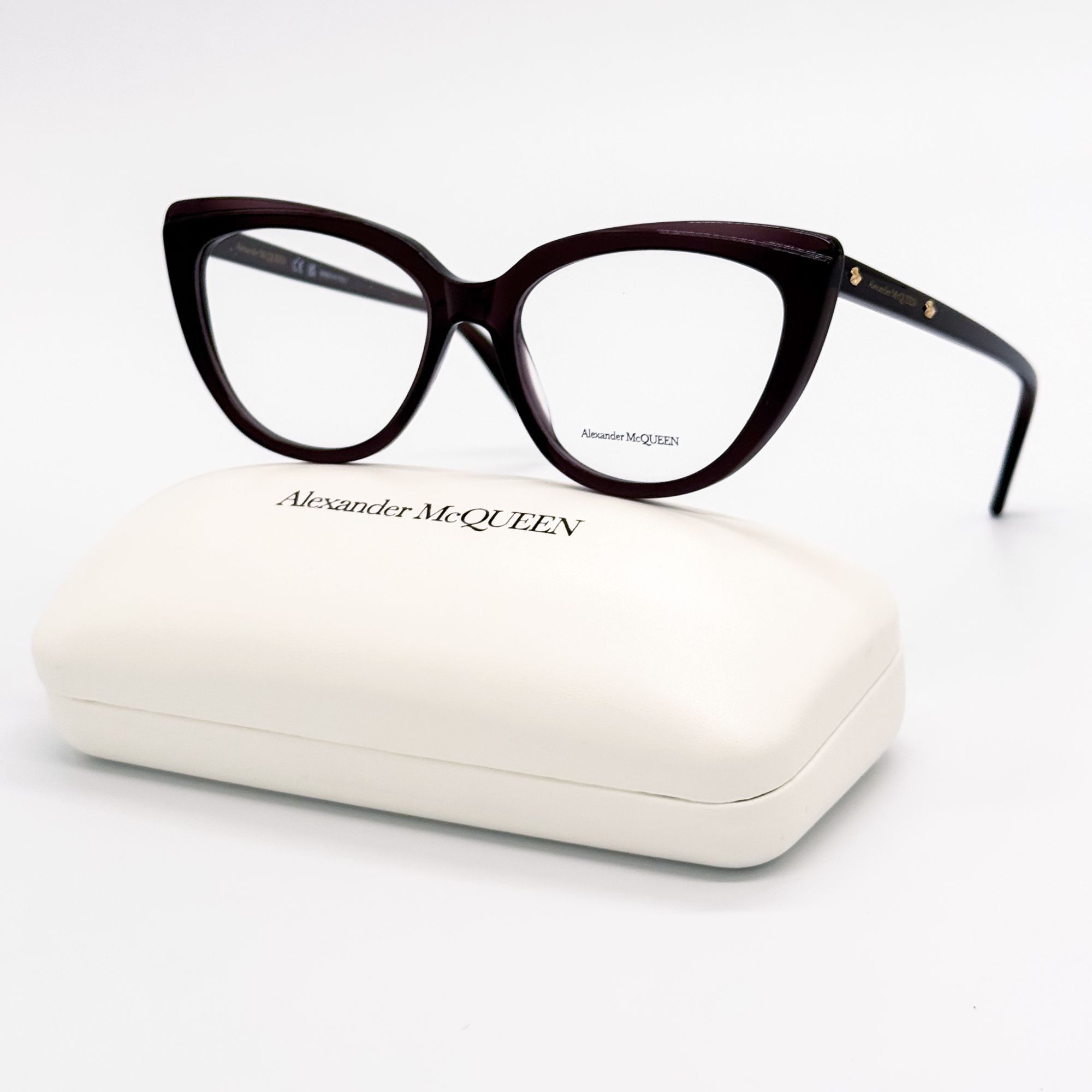 Alexander McQueen NEW ALEXANDER MCQUEEN EYEGLASSES AM0253O 003 CAT EYE VIOLET Size ONE SIZE - 1 Thumbnail